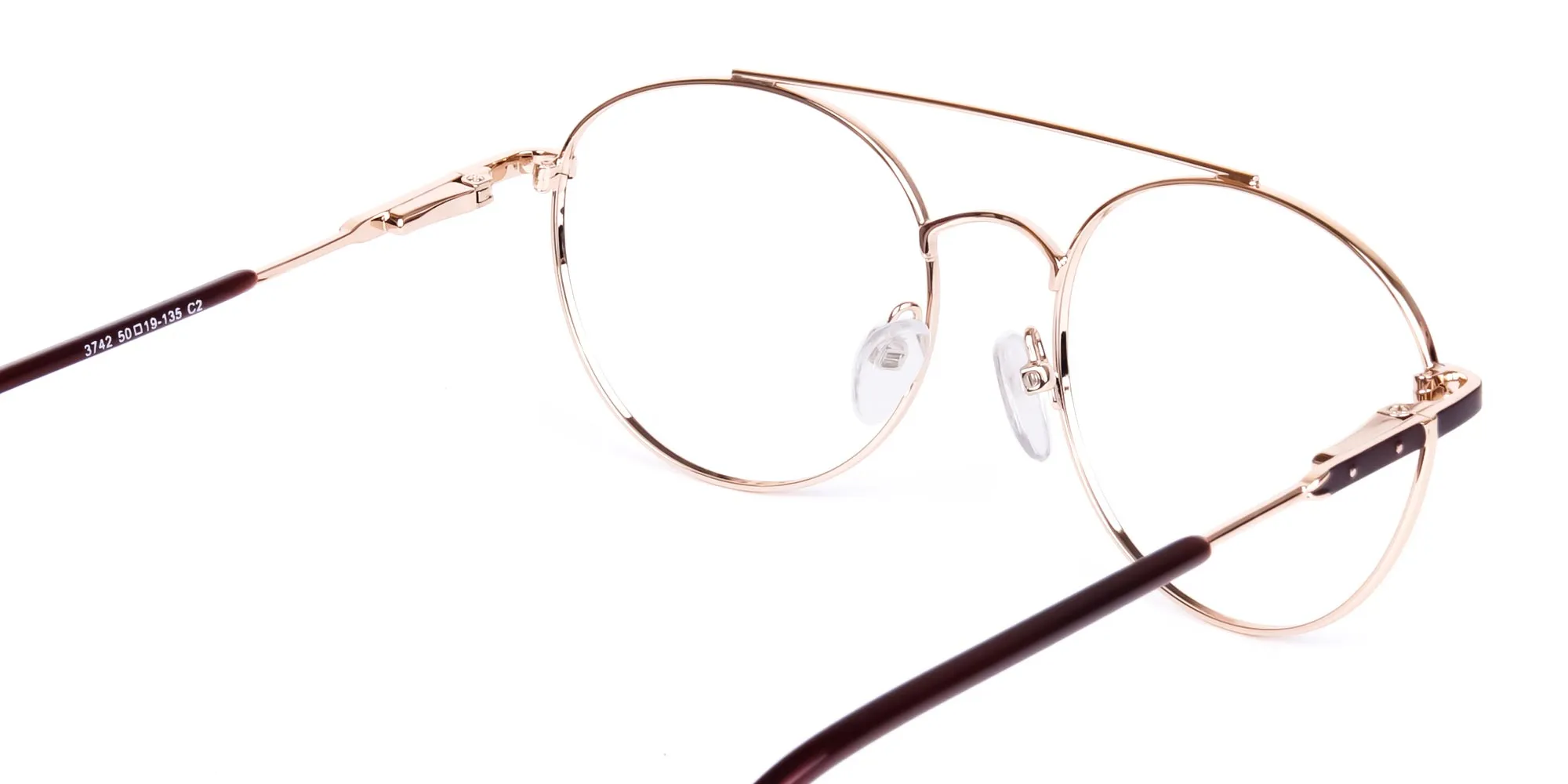 Double Bridge Round Eyeglasses-2