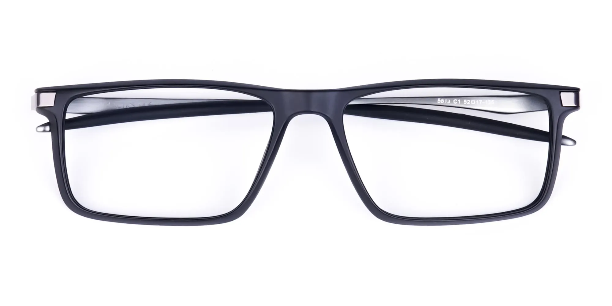 Black full-rimmed prescription sports glasses-2