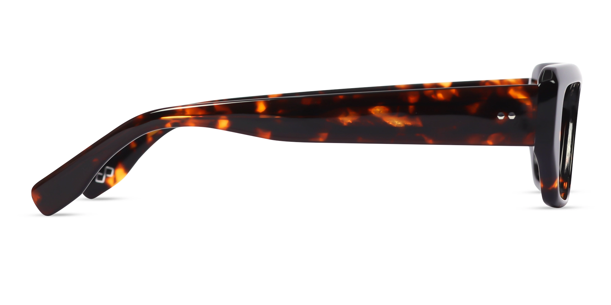 Dark Tortoise Flat Top Rectangle Glasses