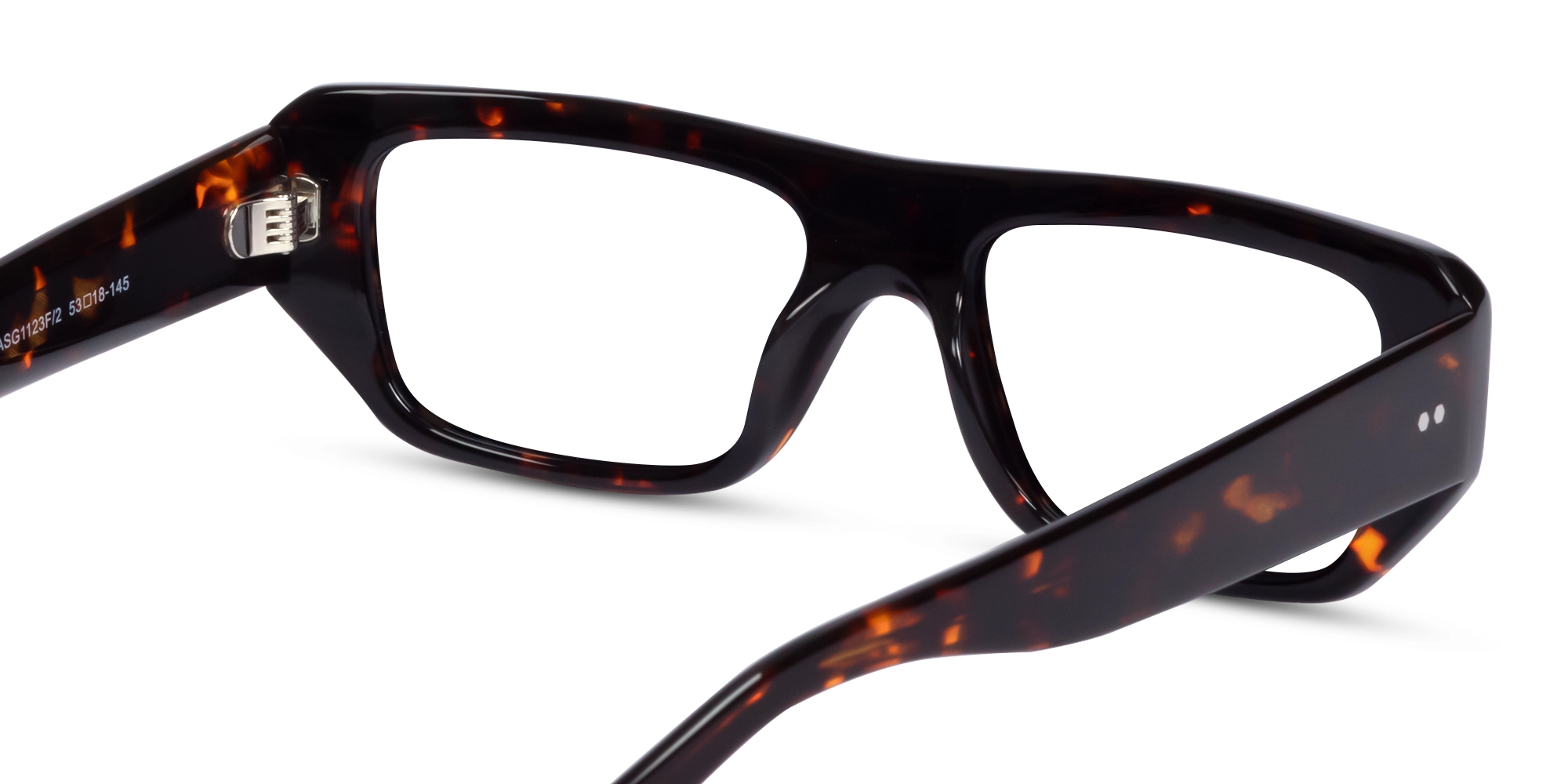 Dark Tortoise Flat Top Rectangle Glasses
