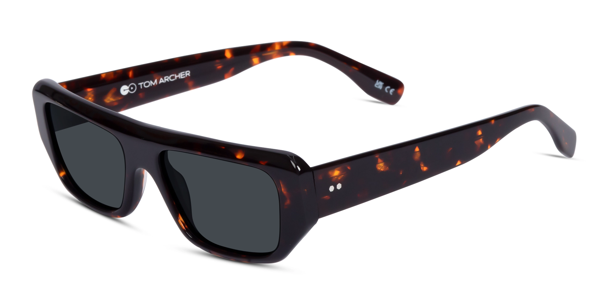 Dark Tortoise Rectangle Full Rim Sunglasses 3