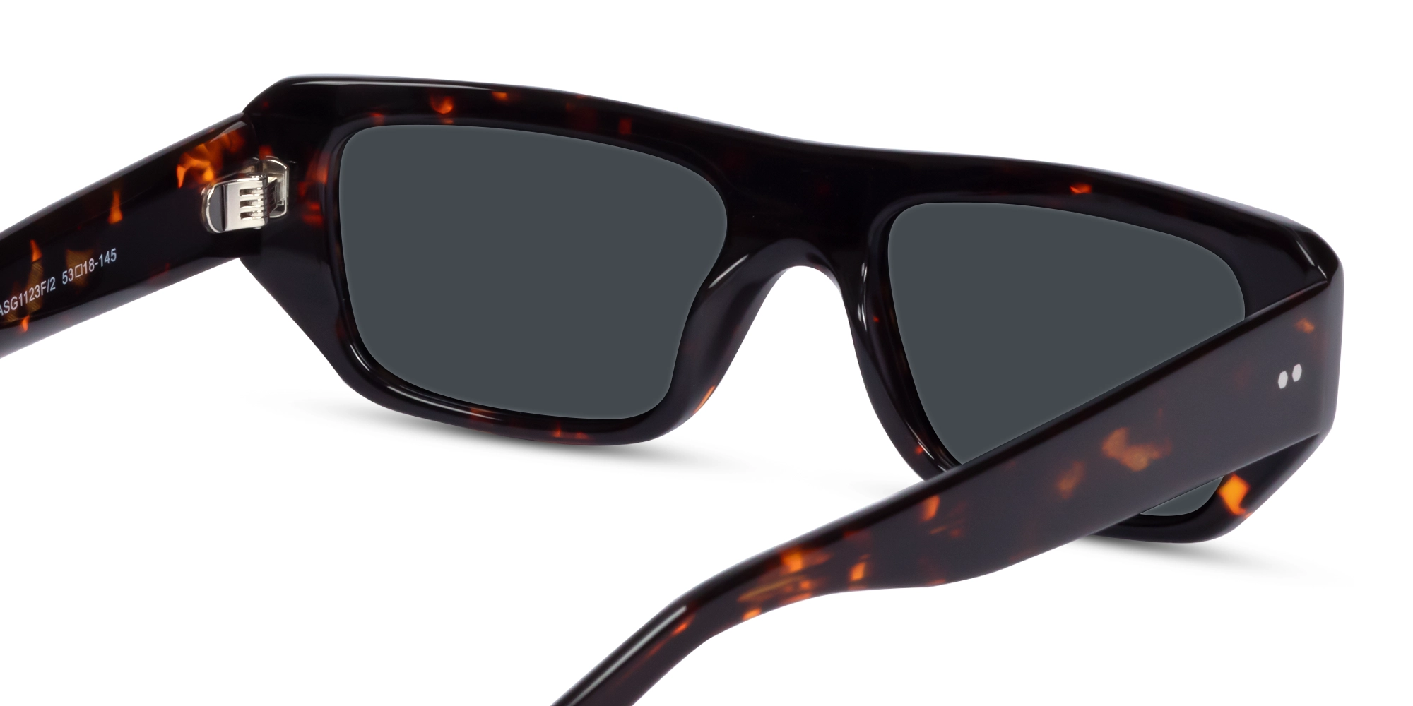 Dark Tortoise Rectangle Full Rim Sunglasses 5