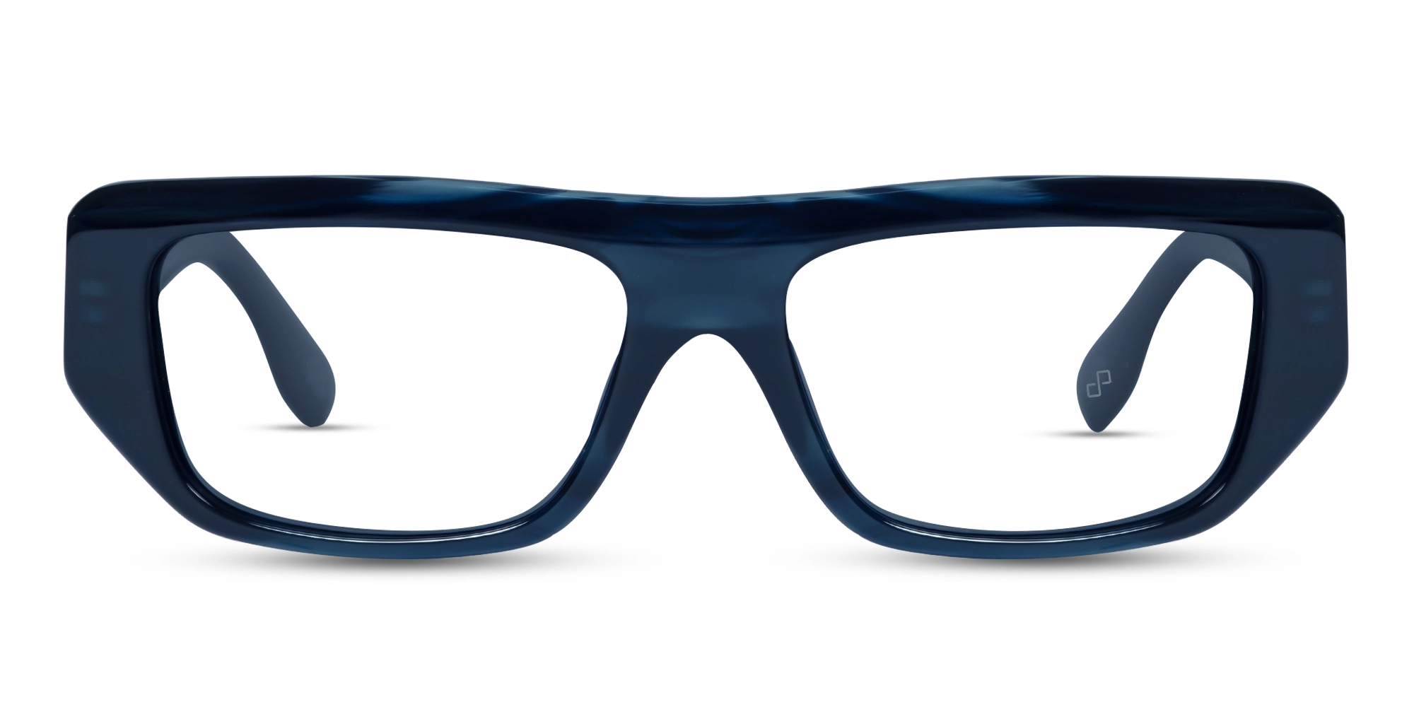 Dark Azure Flat Top Rectangle Glasses Dark Azure Flat Top Rectangle Glasses