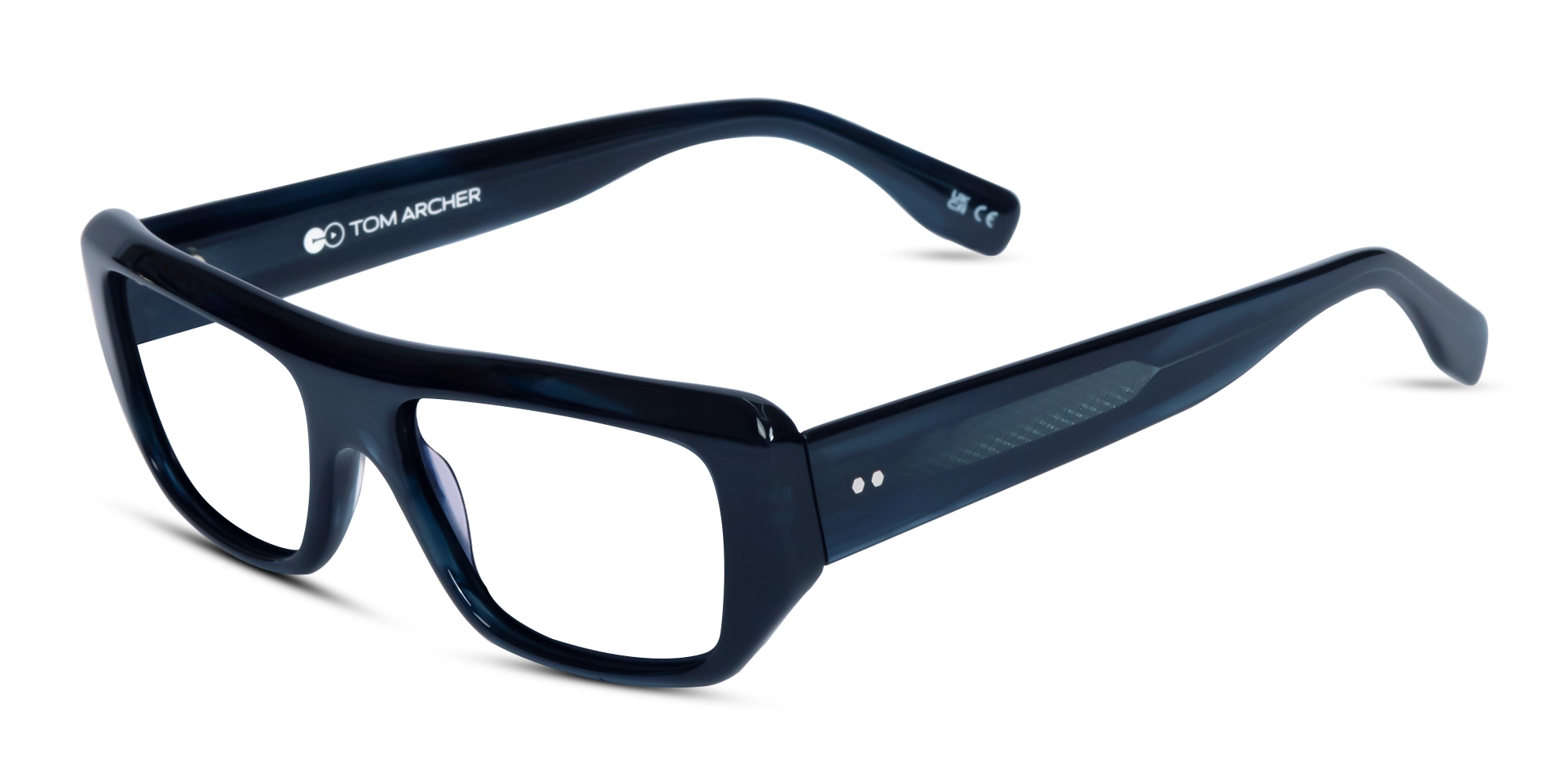 Dark Azure Flat Top Rectangle Glasses Dark Azure Flat Top Rectangle Glasses