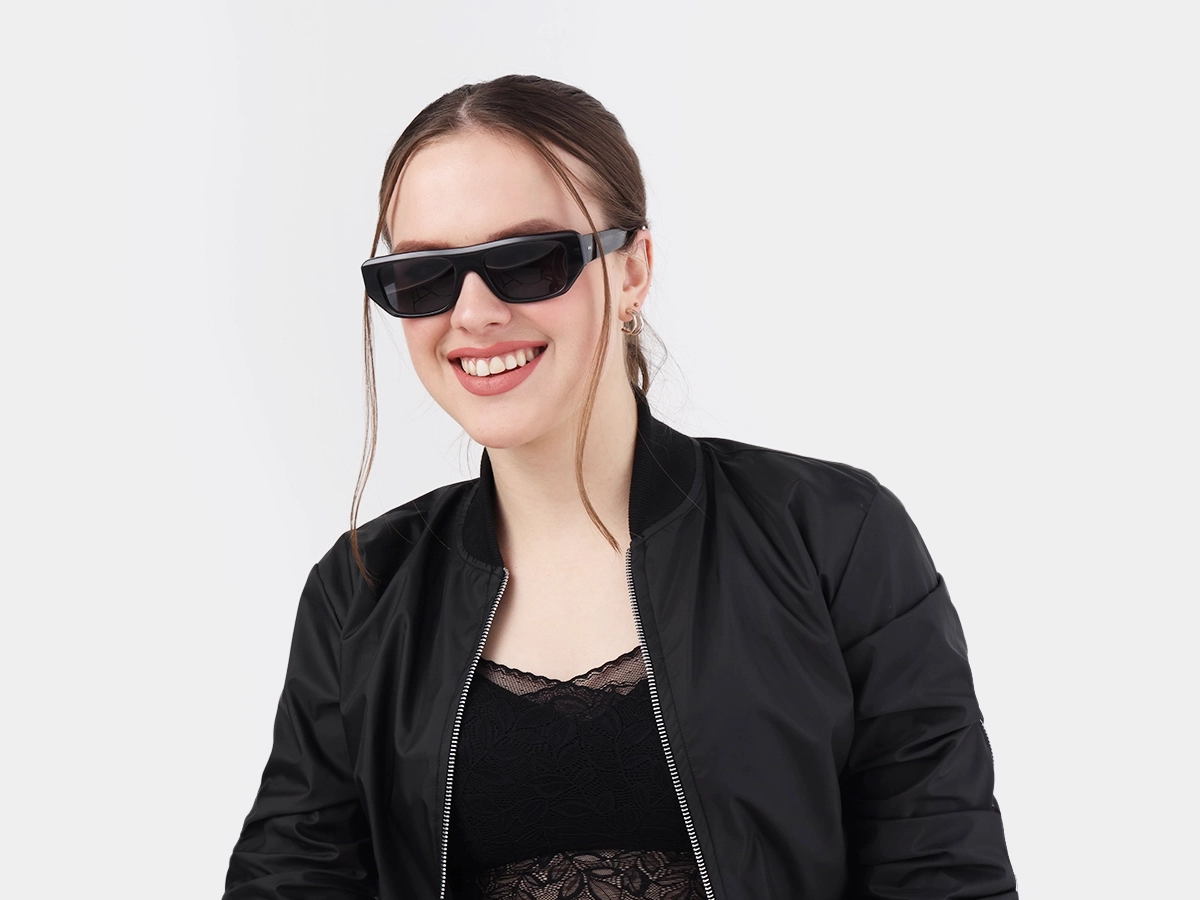 Acacia Grey Marble Flat Top Sunglasses 53