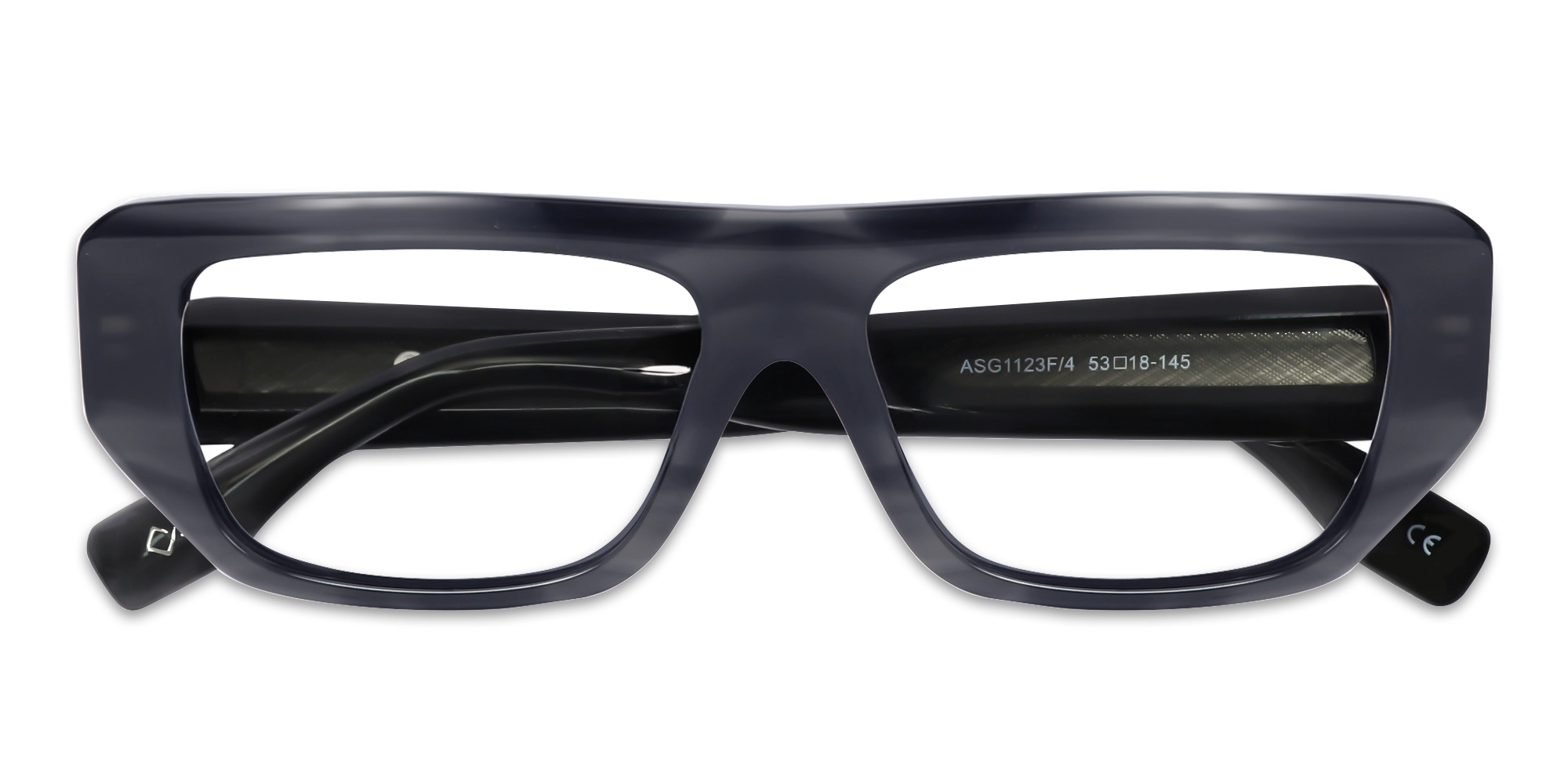 Acacia Grey Marble Rectangle Glasses