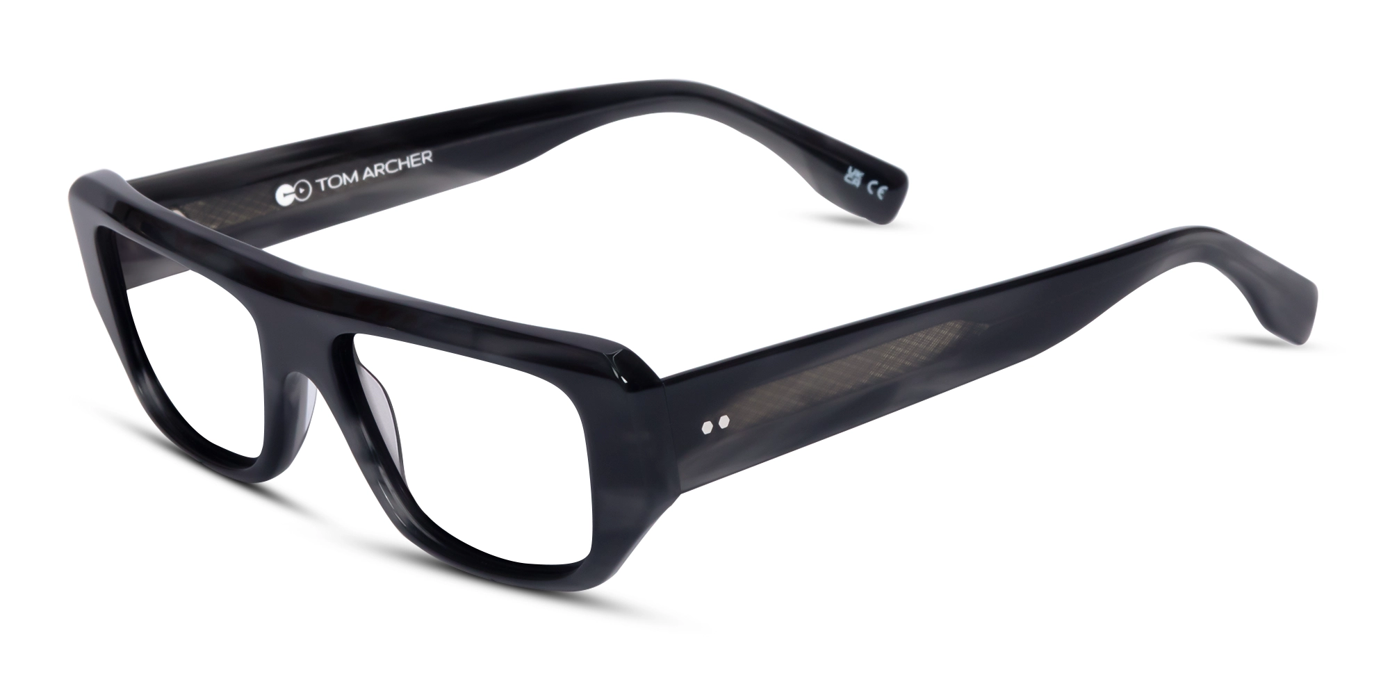 Acacia Grey Marble Rectangle Glasses