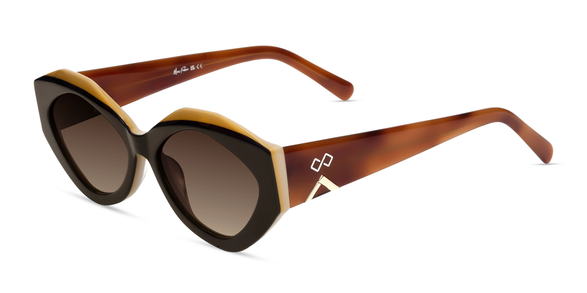 Large Cat-Eye Brown Gradient Tint Sunglasses-3 Large Cat-Eye Brown Gradient Tint Sunglasses-3