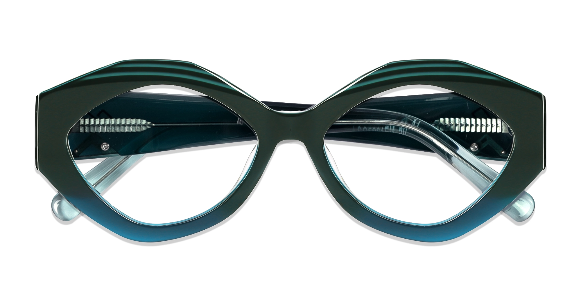 Dark Green Full-Rim Cat-Eye Glasses
