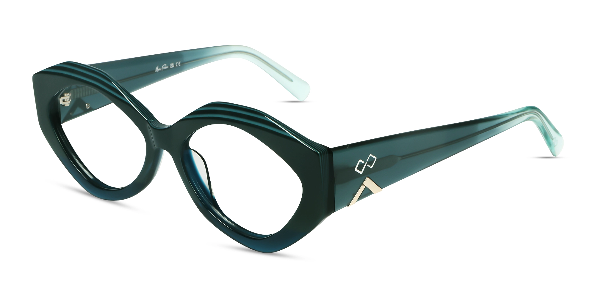 Dark Green Full-Rim Cat-Eye Glasses