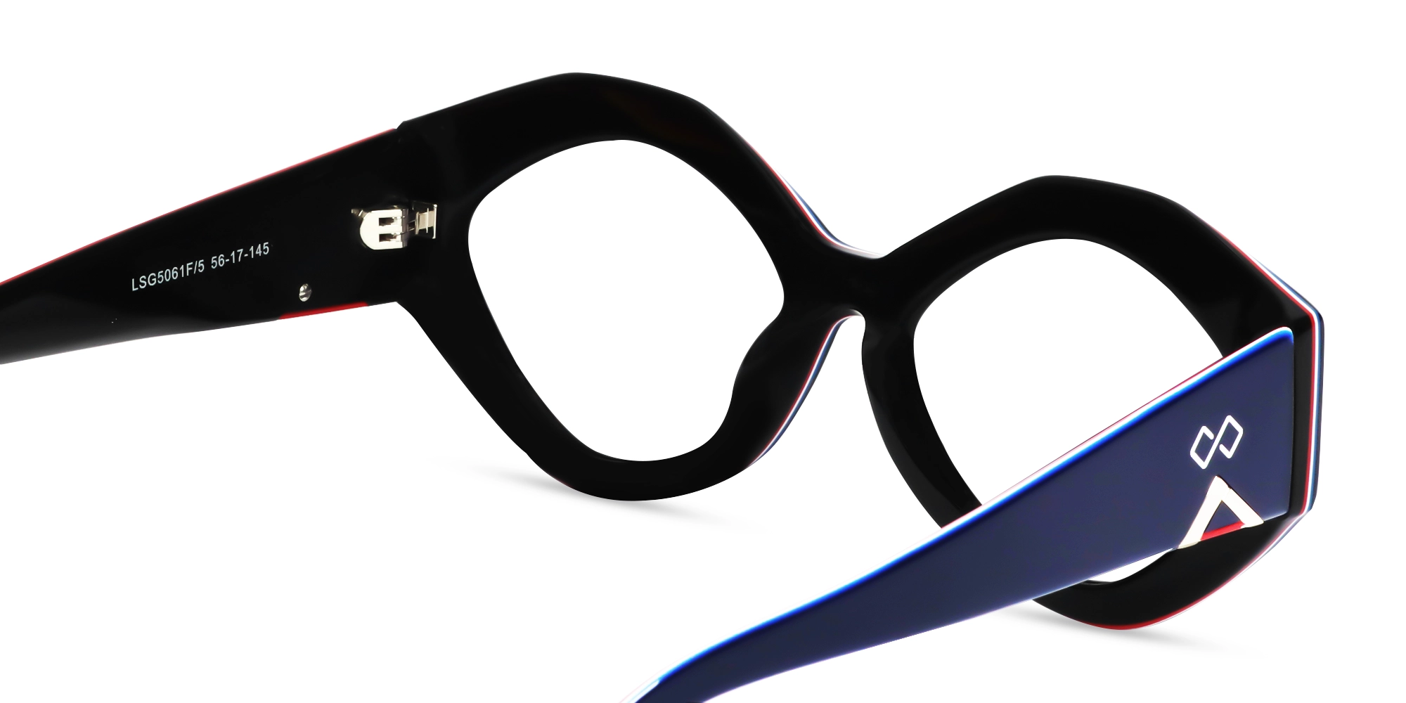 Black Large Acetate Cat-Eye Glasses