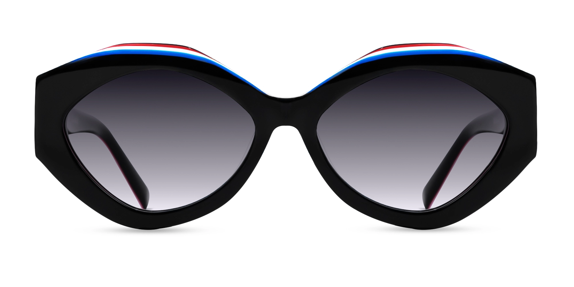 Large Cat-Eye Frame With Grey Gradient Tint-1