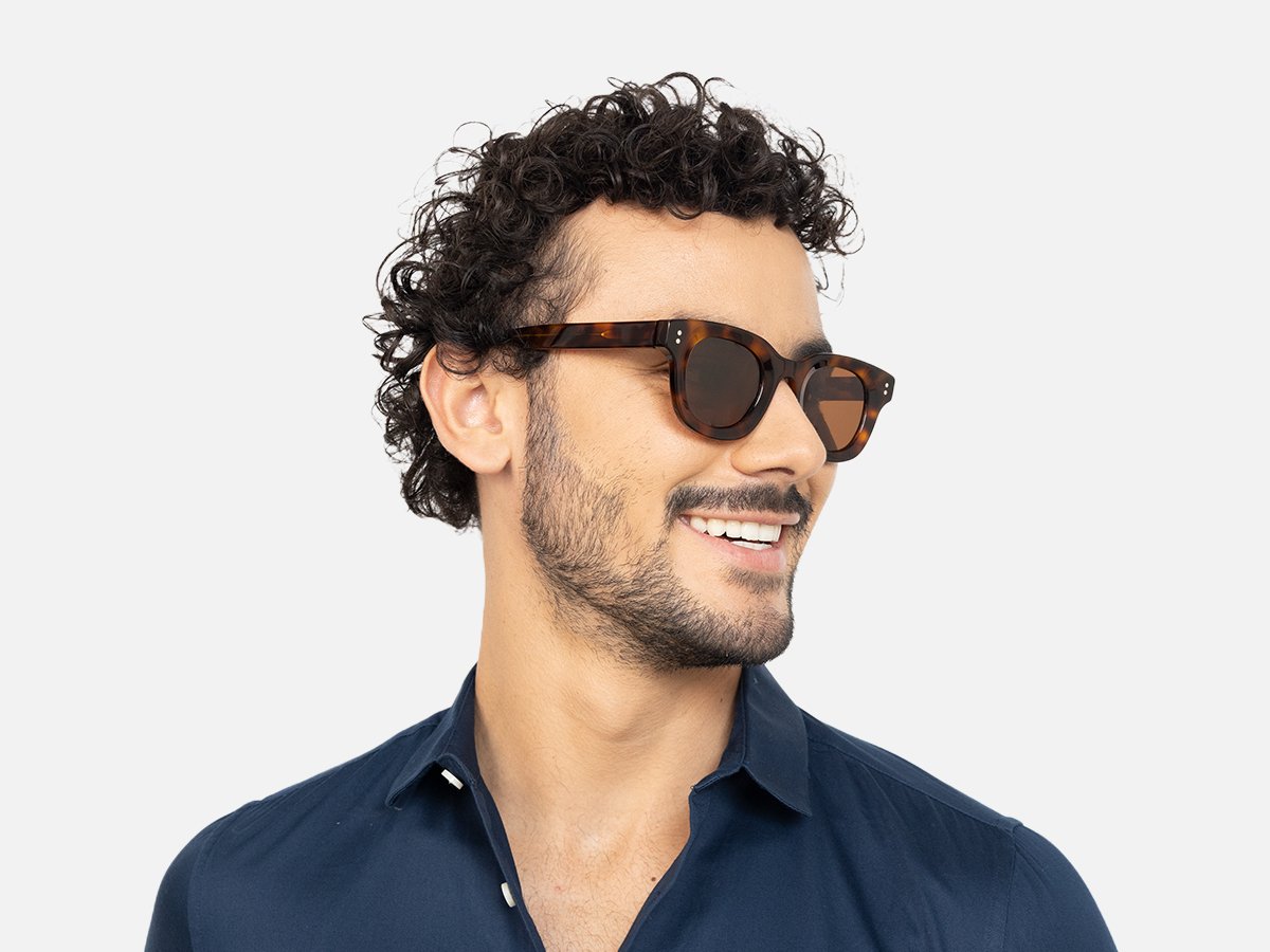Round Tortoiseshell Sunglasses-43