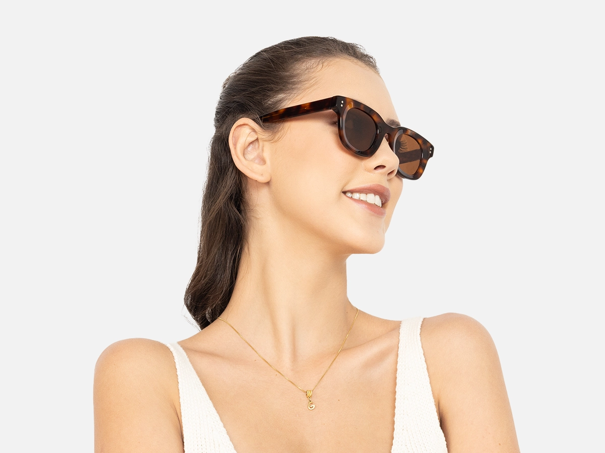 Round Tortoiseshell Sunglasses-53