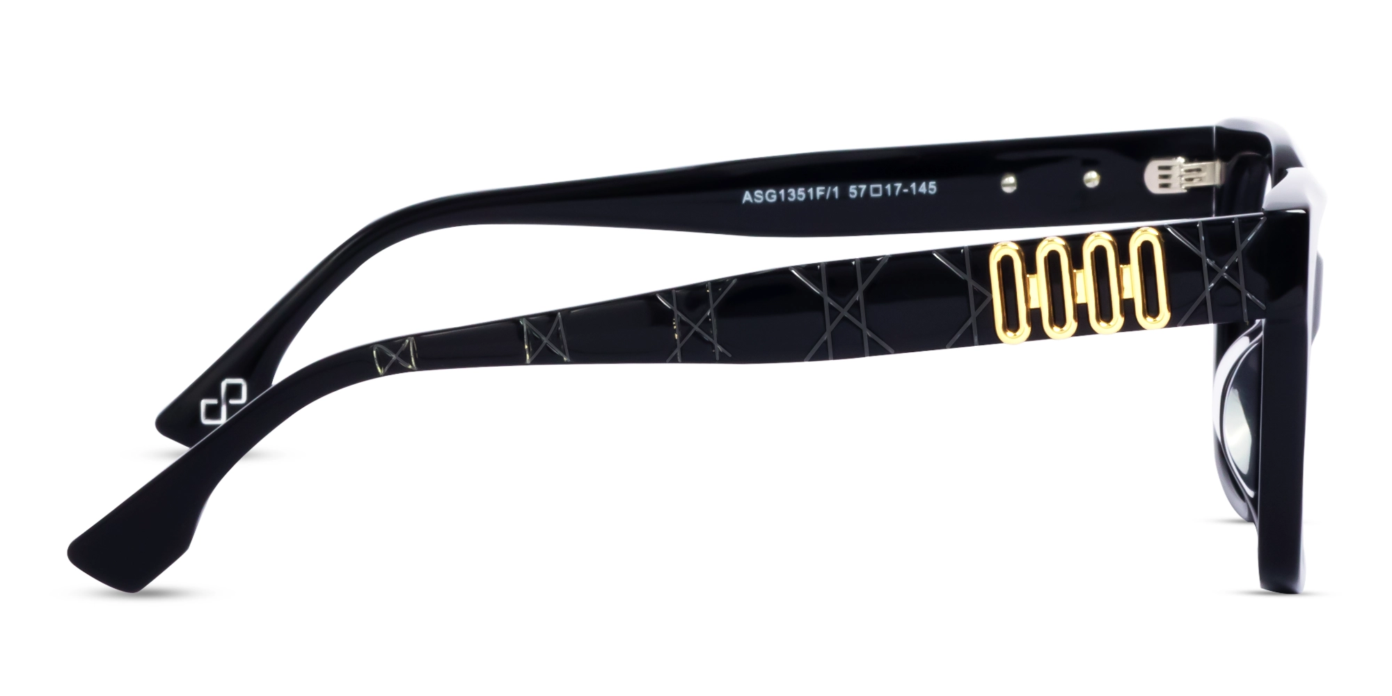Black Square Full-Rim Acetate Glasses