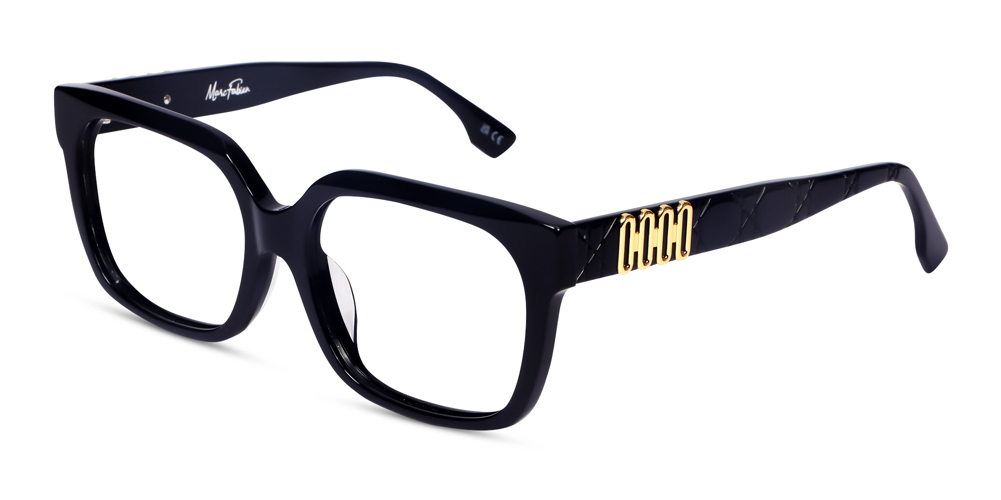 Black Square Full-Rim Acetate Glasses