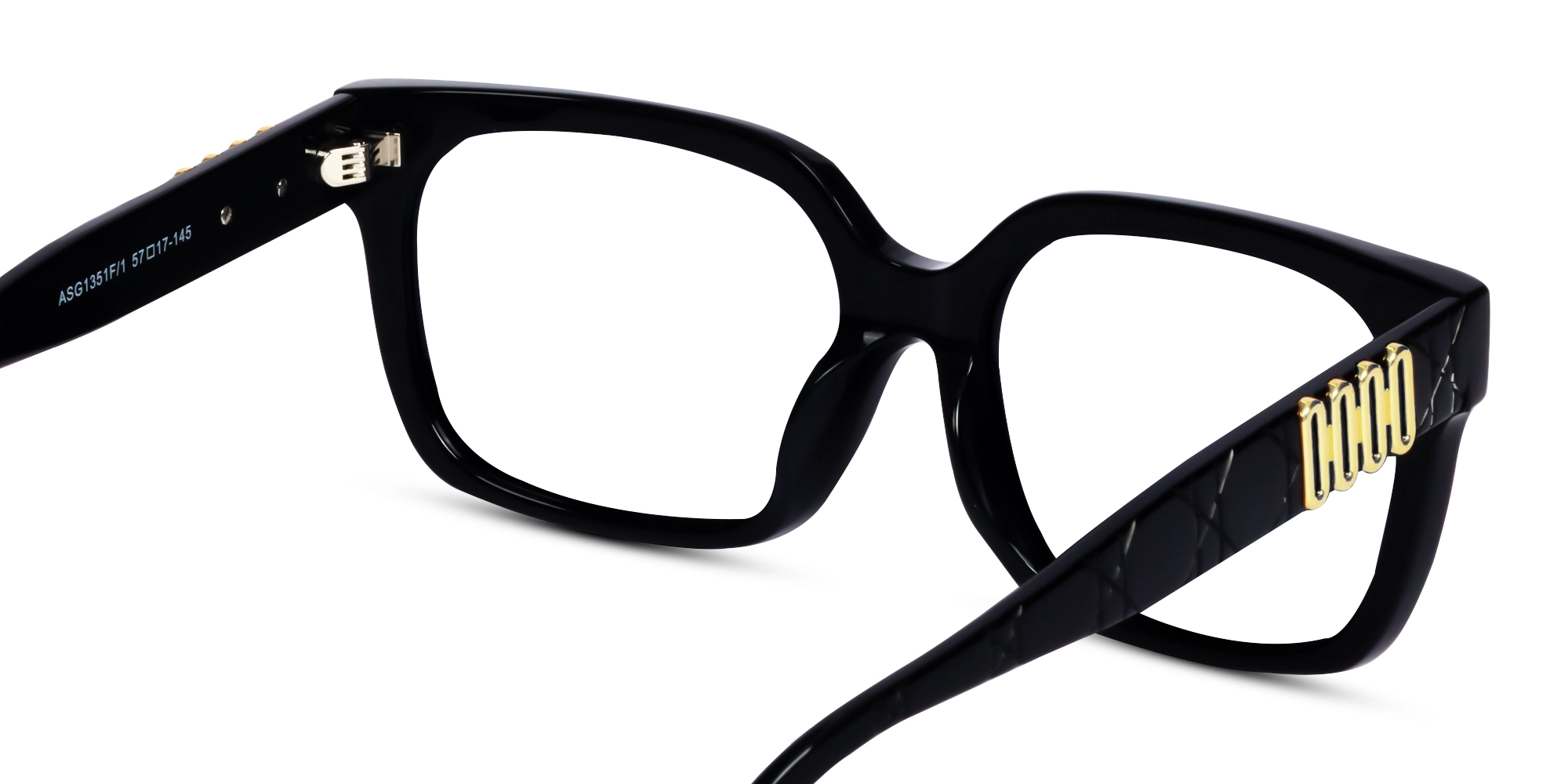 Black Square Full-Rim Acetate Glasses