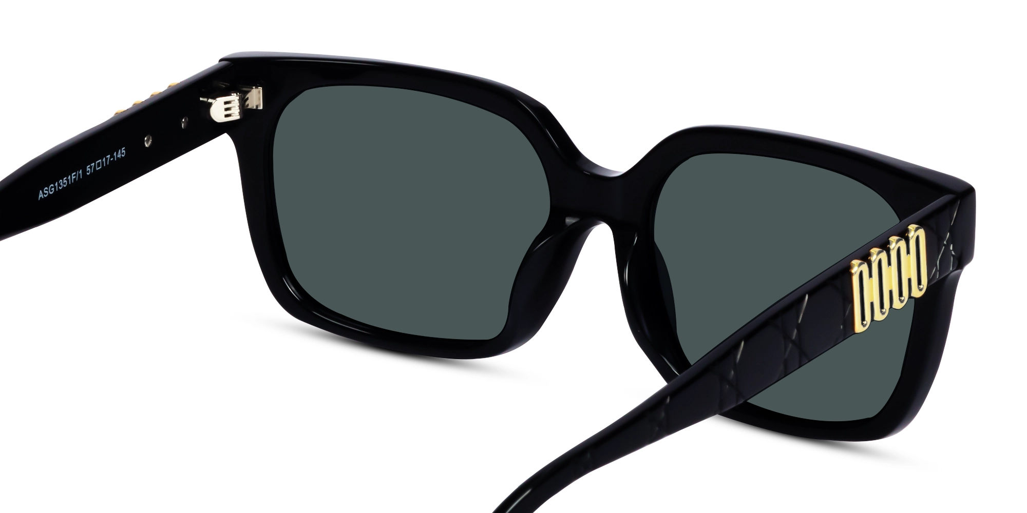 Square Full Rim Dark Grey Tinted Sunglasses