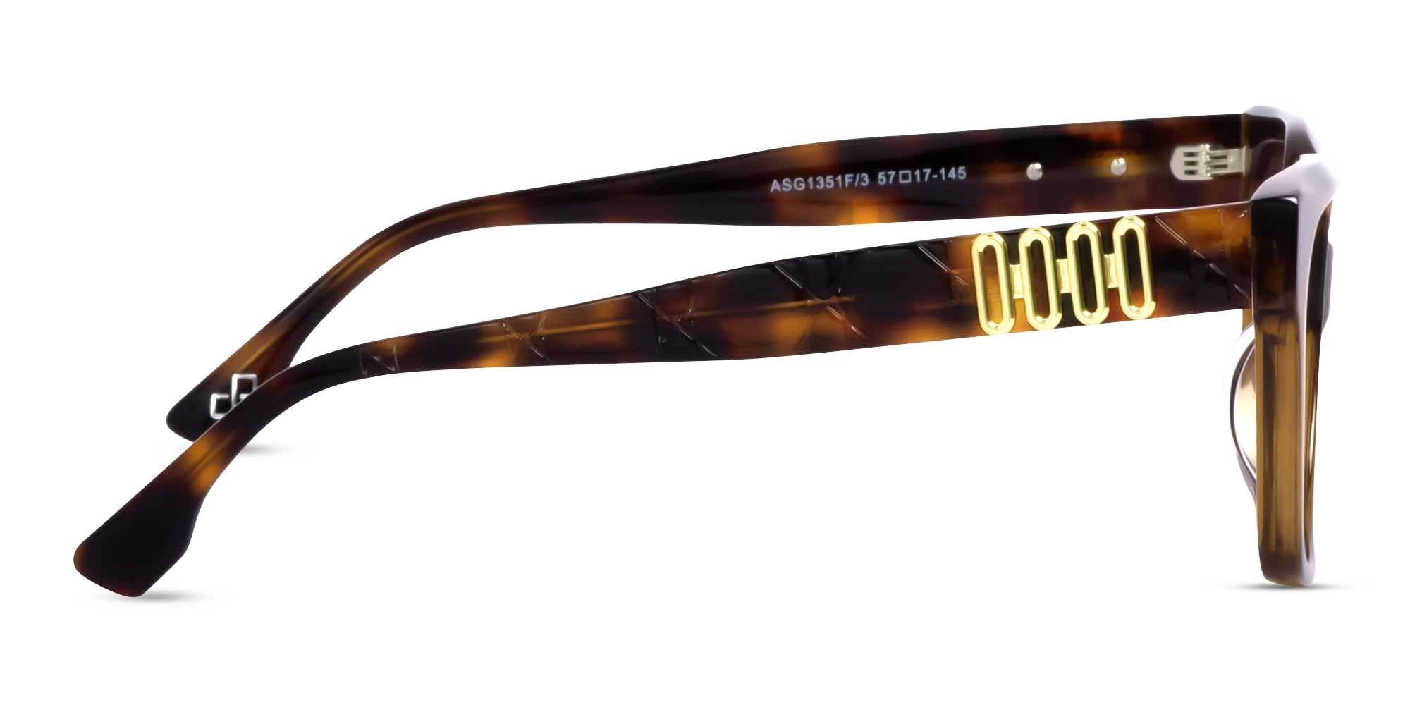 Brown Marble Oversized Square Glasses