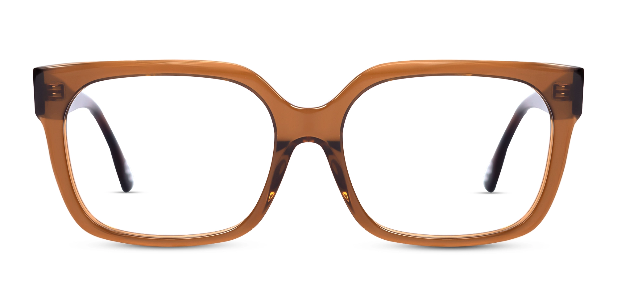 Brown Marble Oversized Square Glasses