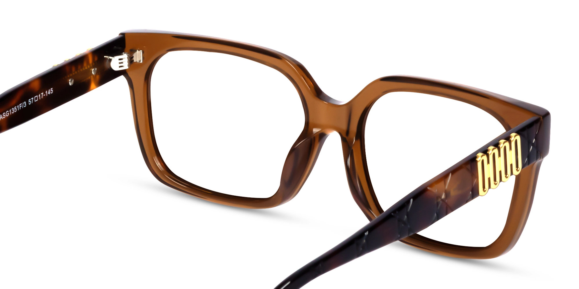 Brown Marble Oversized Square Glasses