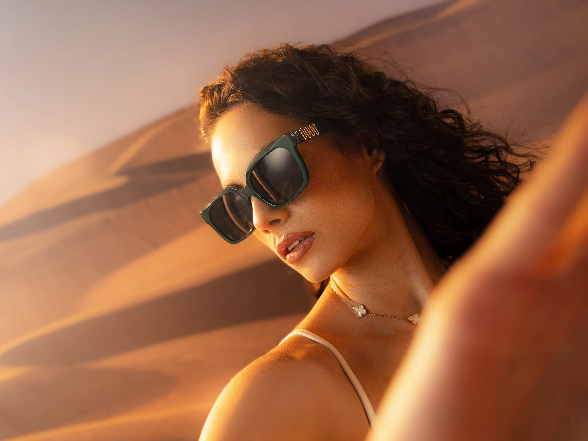 Square Full-Rim Dark Grey Tint Sunglasses