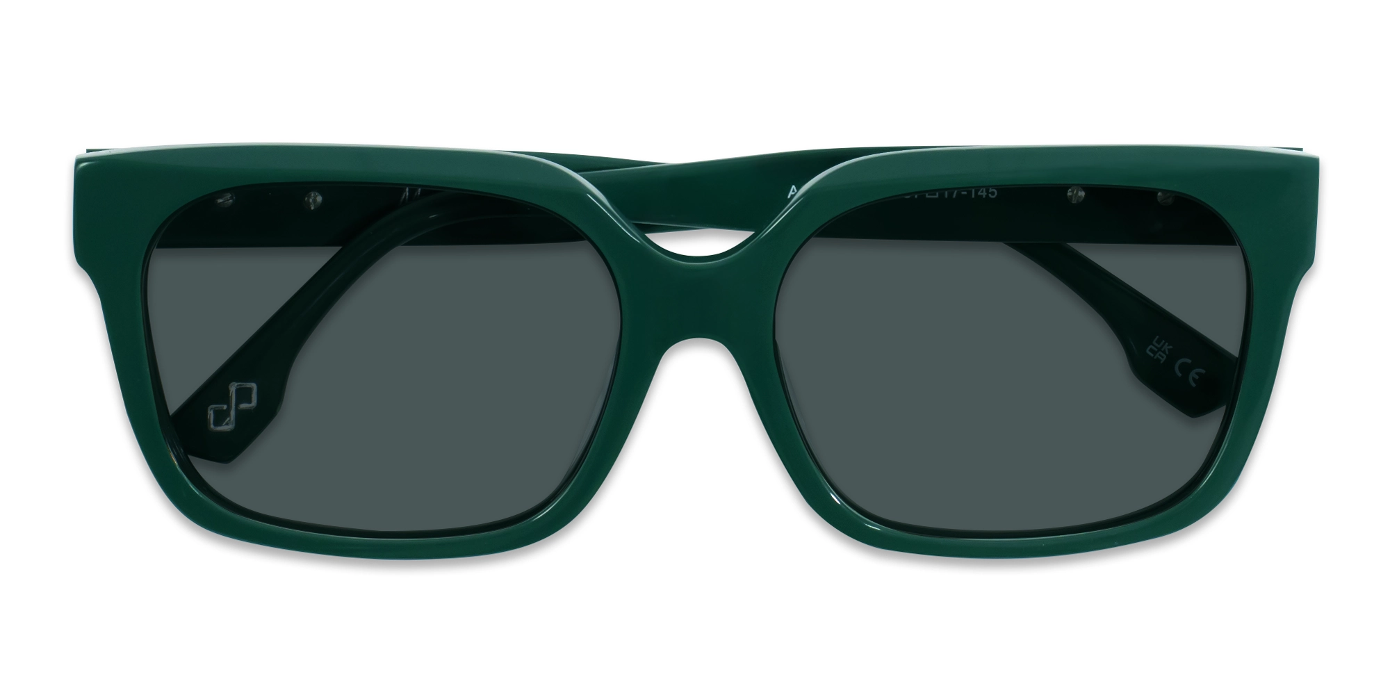 Square Full-Rim Dark Grey Tint Sunglasses