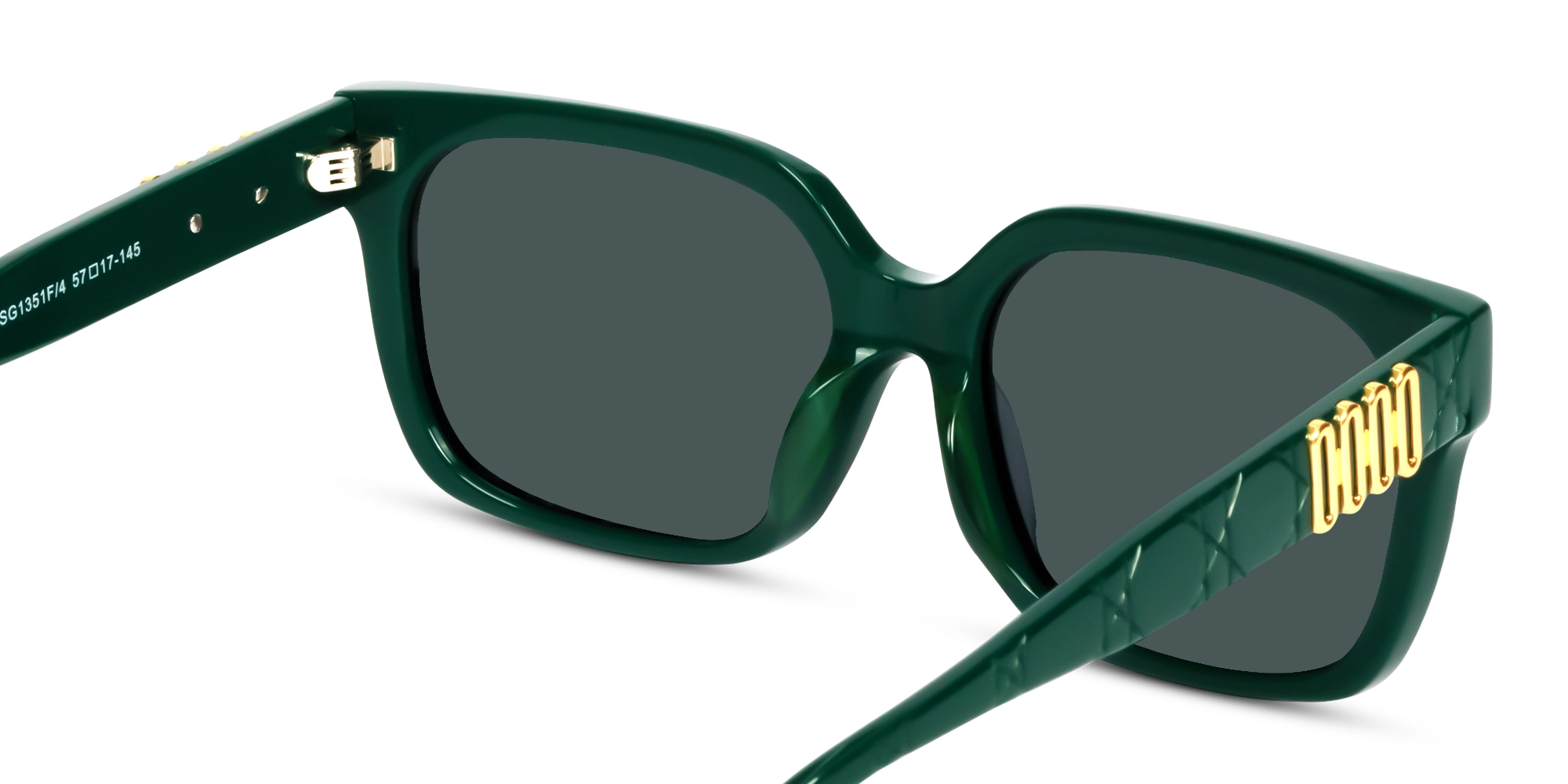 Square Full-Rim Dark Grey Tint Sunglasses