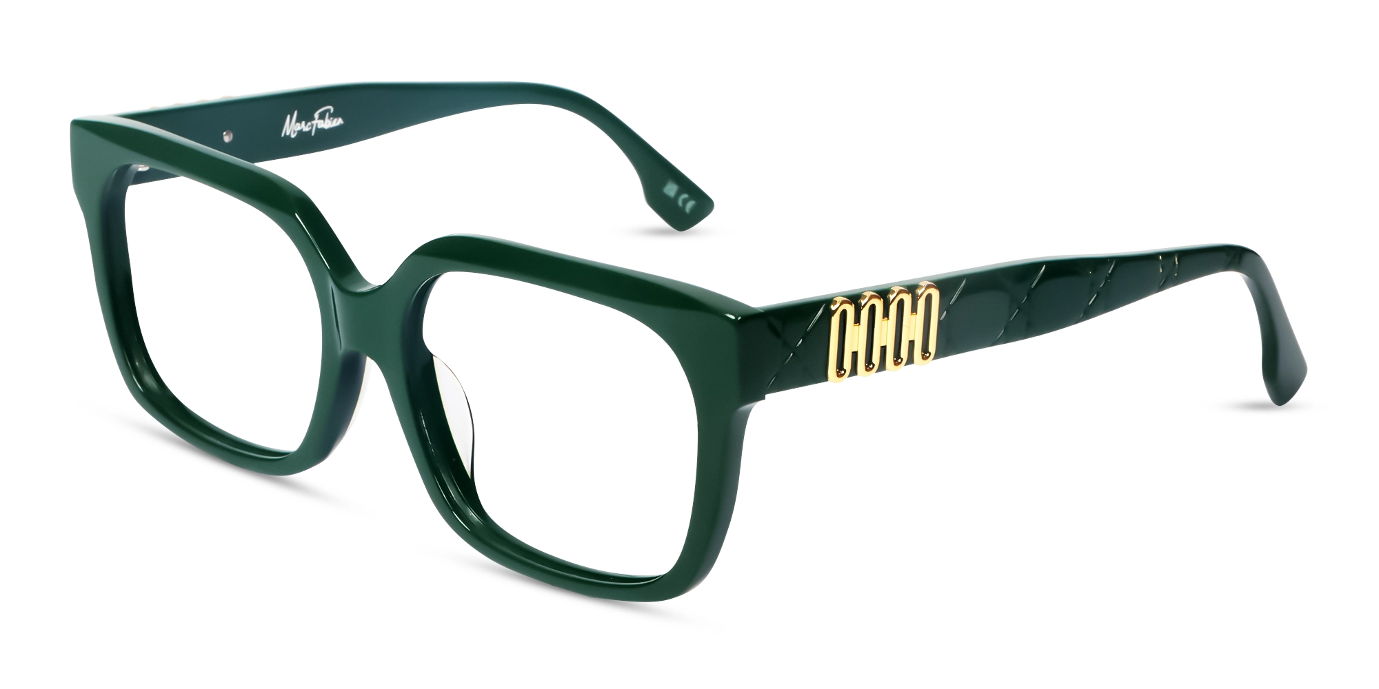 Dark Green Oversized Square Glasses Dark Green Oversized Square Glasses