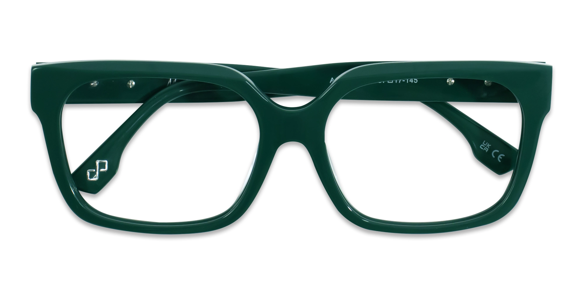 Dark Green Oversized Square Glasses