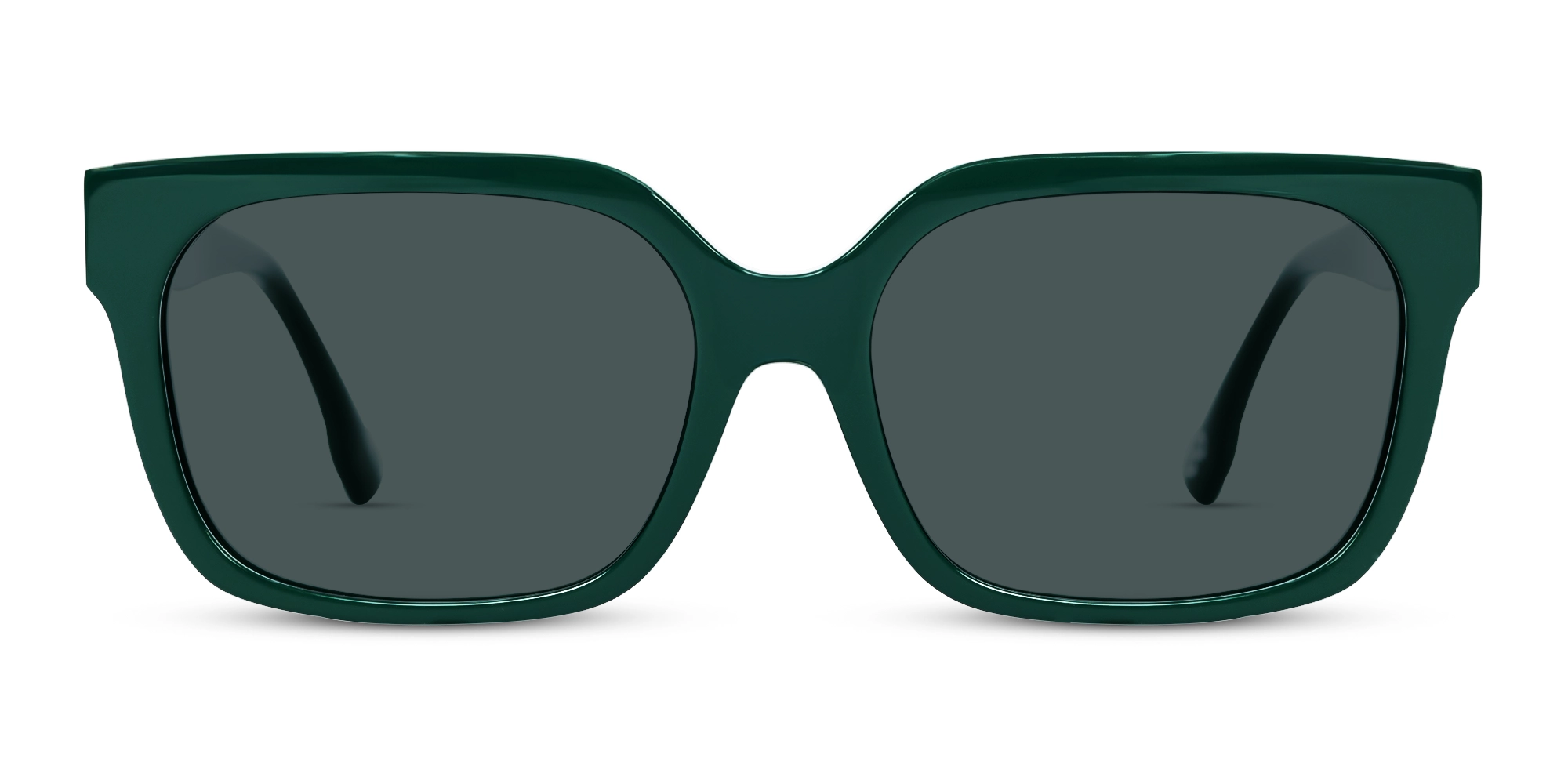 Square Full-Rim Dark Grey Tint Sunglasses