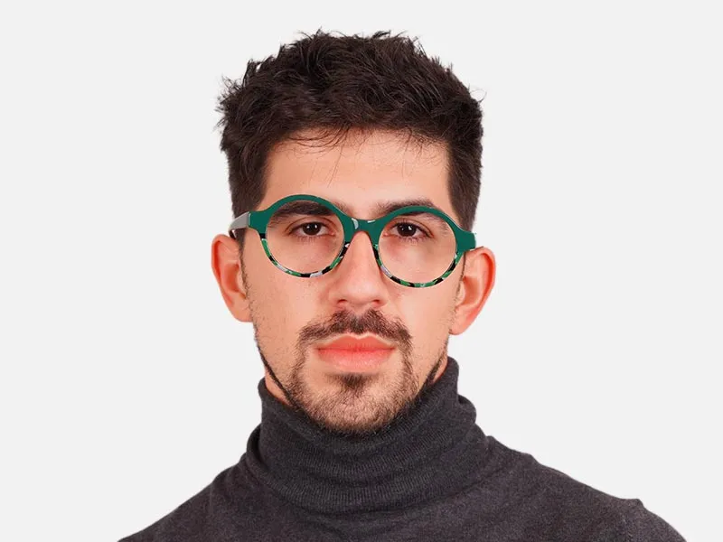 Green Round Glasses Frames-2
