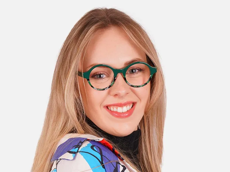 Green Round Glasses Frames-2