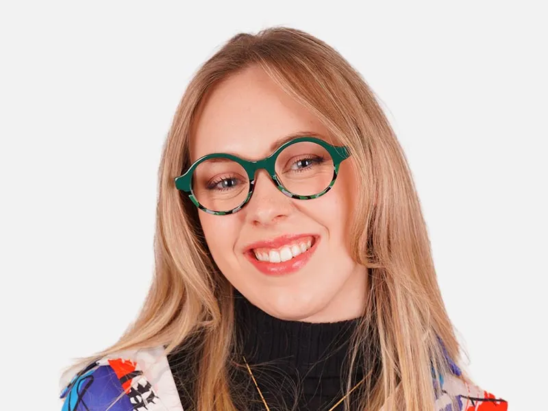 Green Round Glasses Frames-2