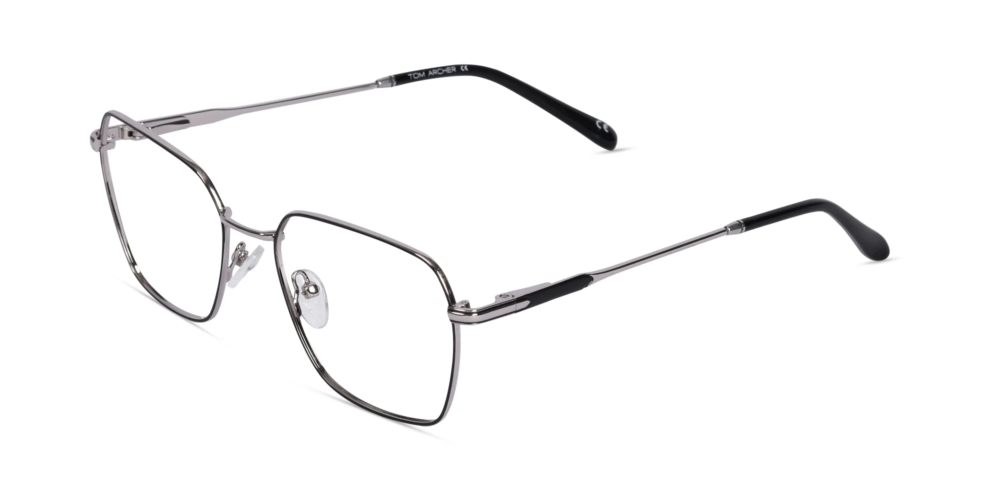 Silver Metal Eyeglass Frames-3