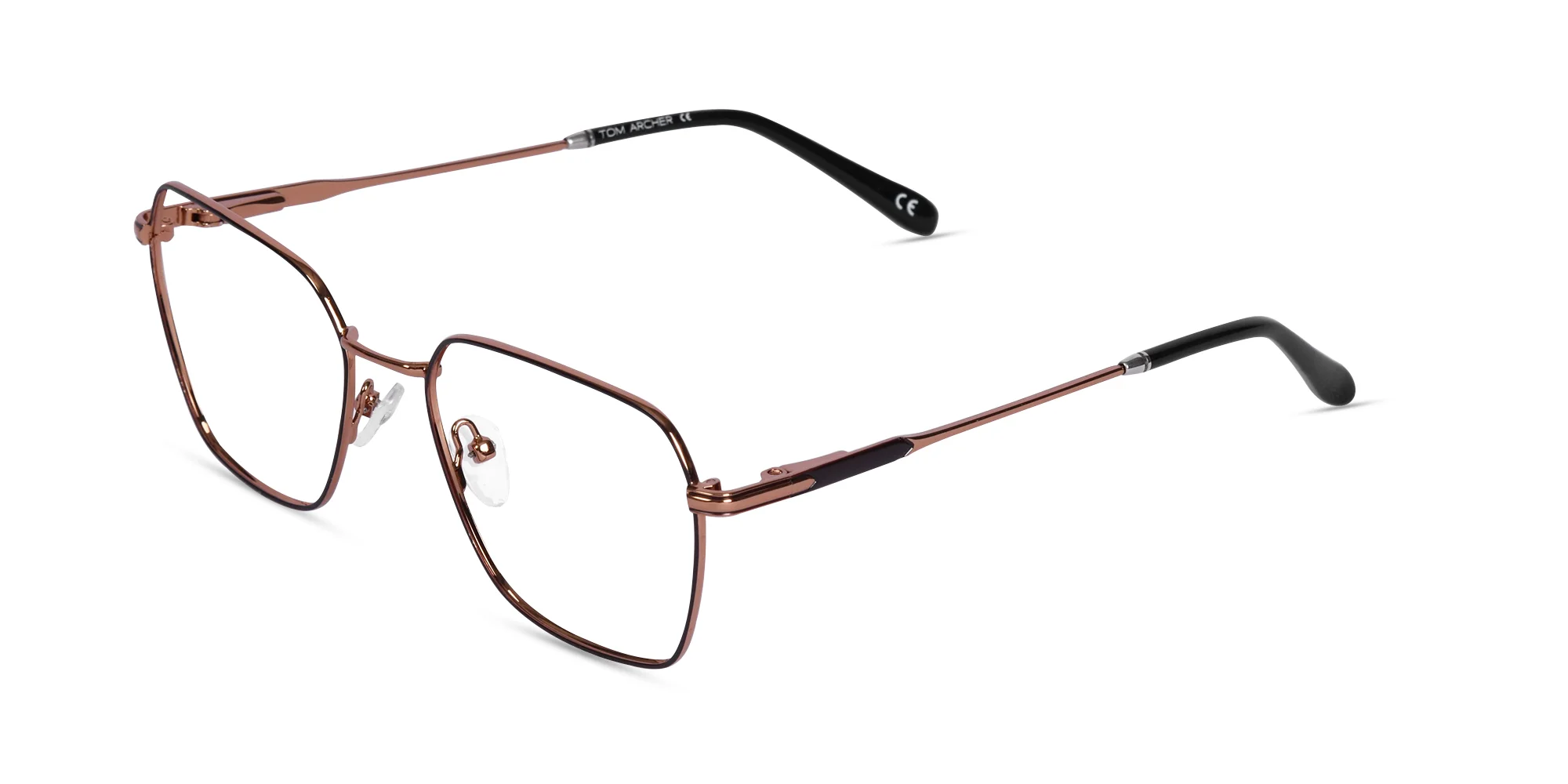 Brown Metal Frame Glasses-3