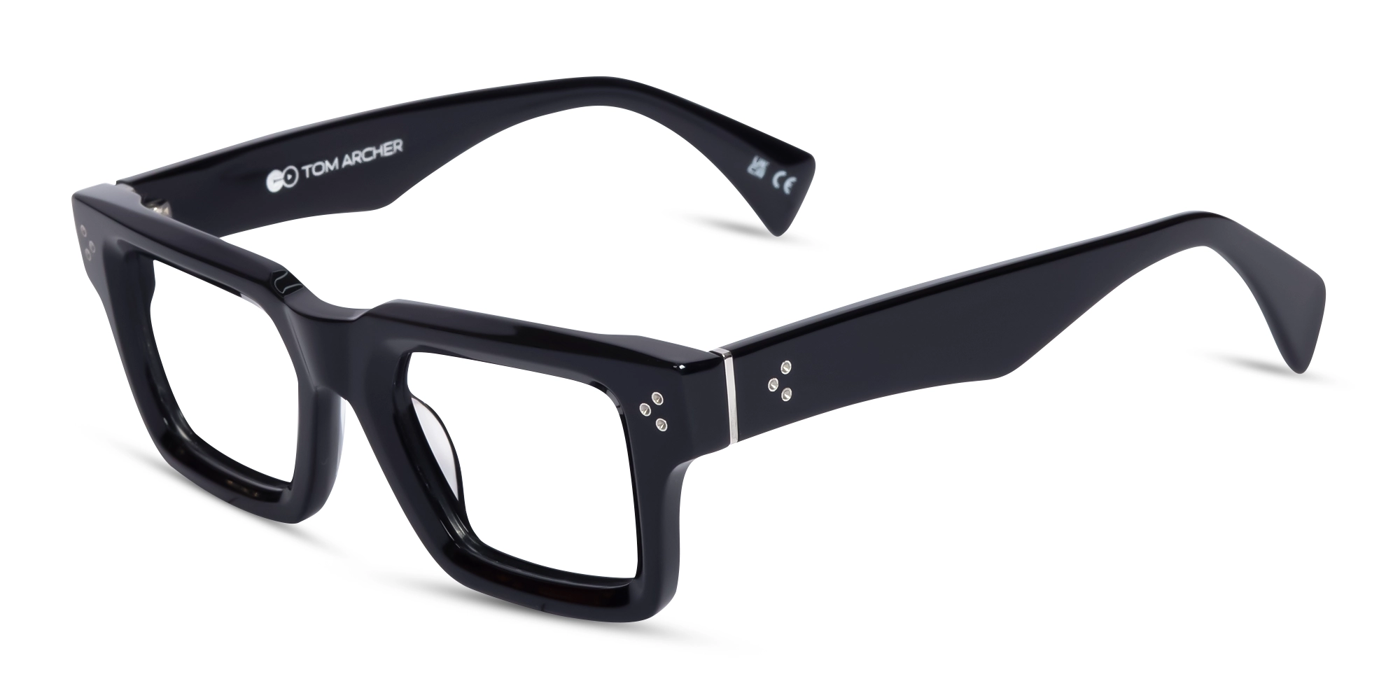 Black Thick Frame Square Glasses