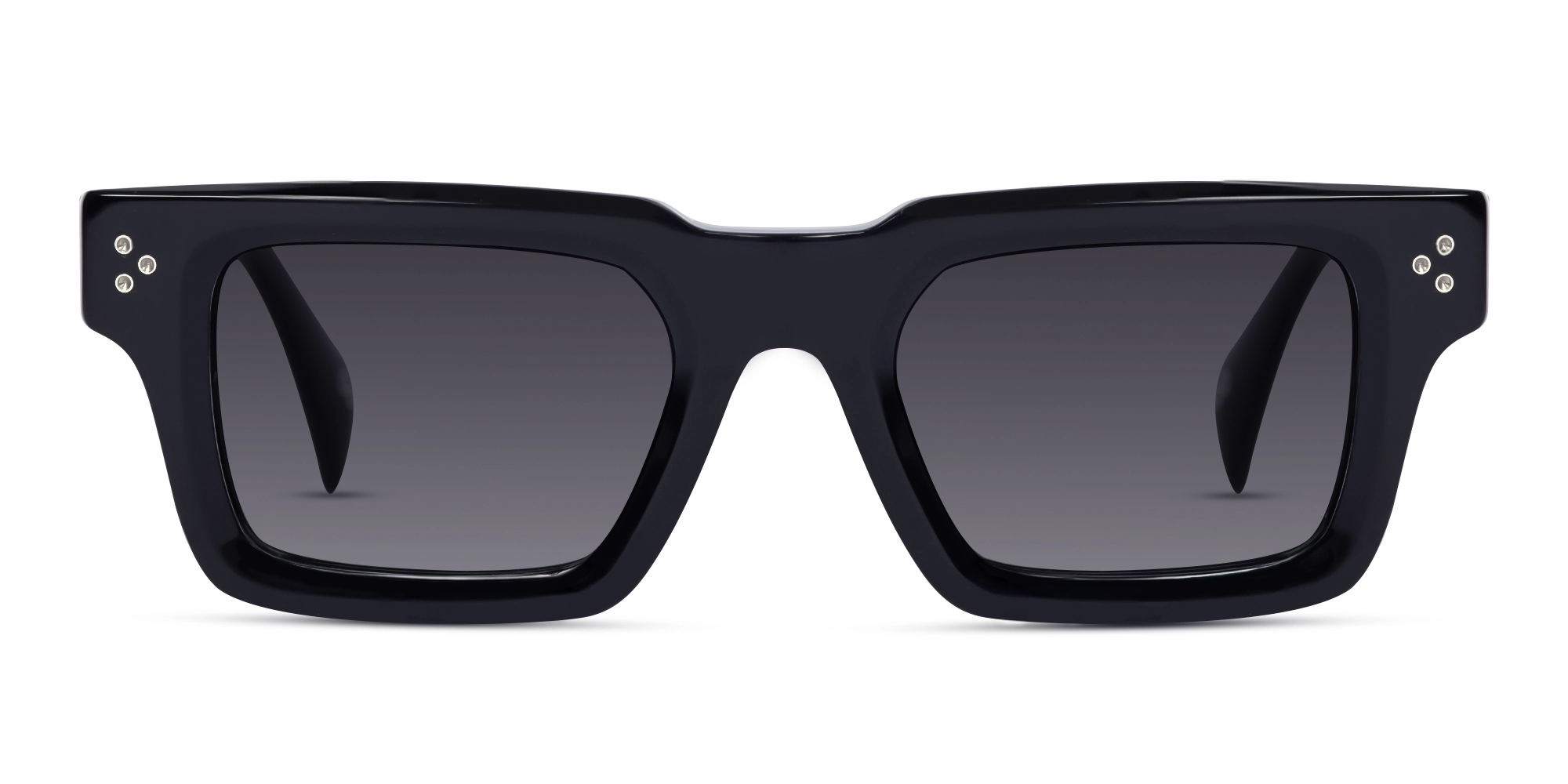 Thick Black Square Acetate Sunglasses 1