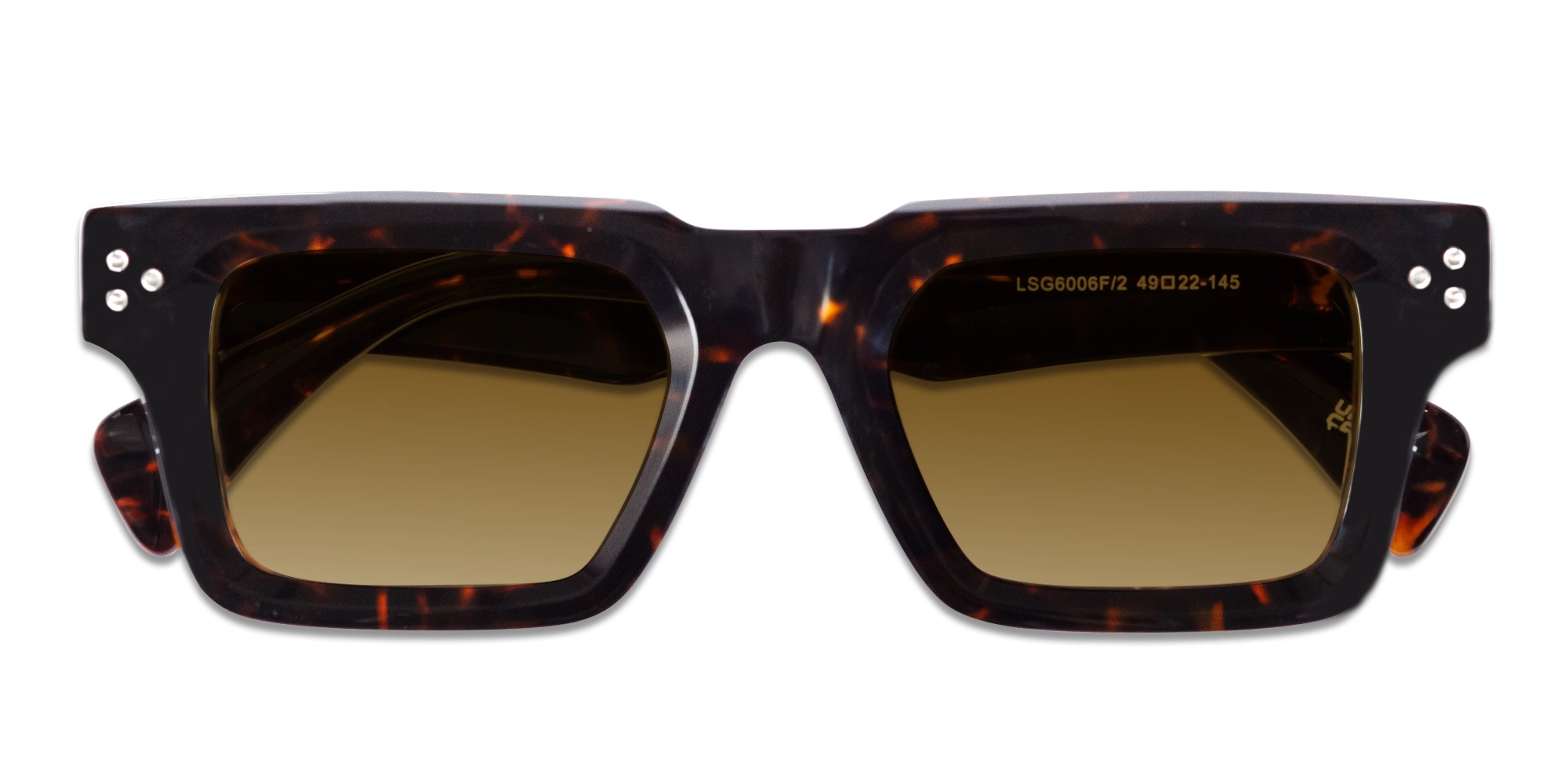 Dark Tortoise Square Acetate Full Rim Sunglasses 5