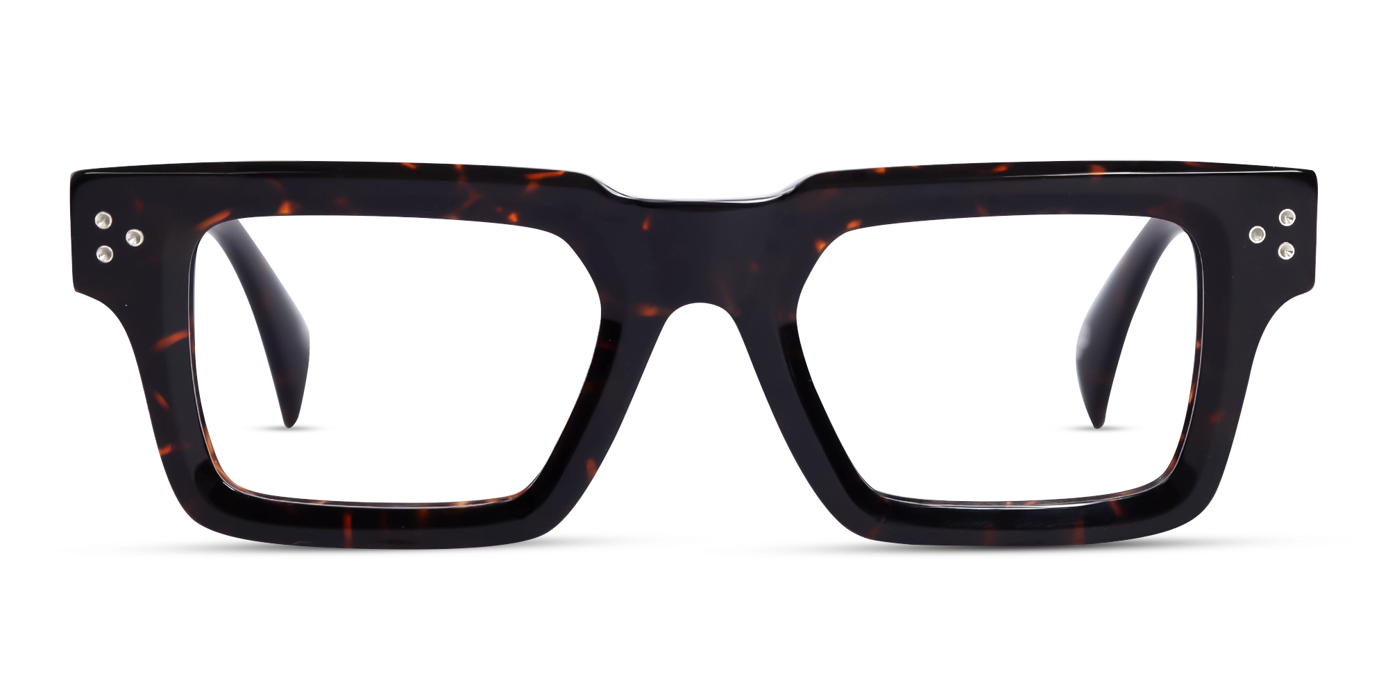 Dark Tortoise Thick Square Glasses