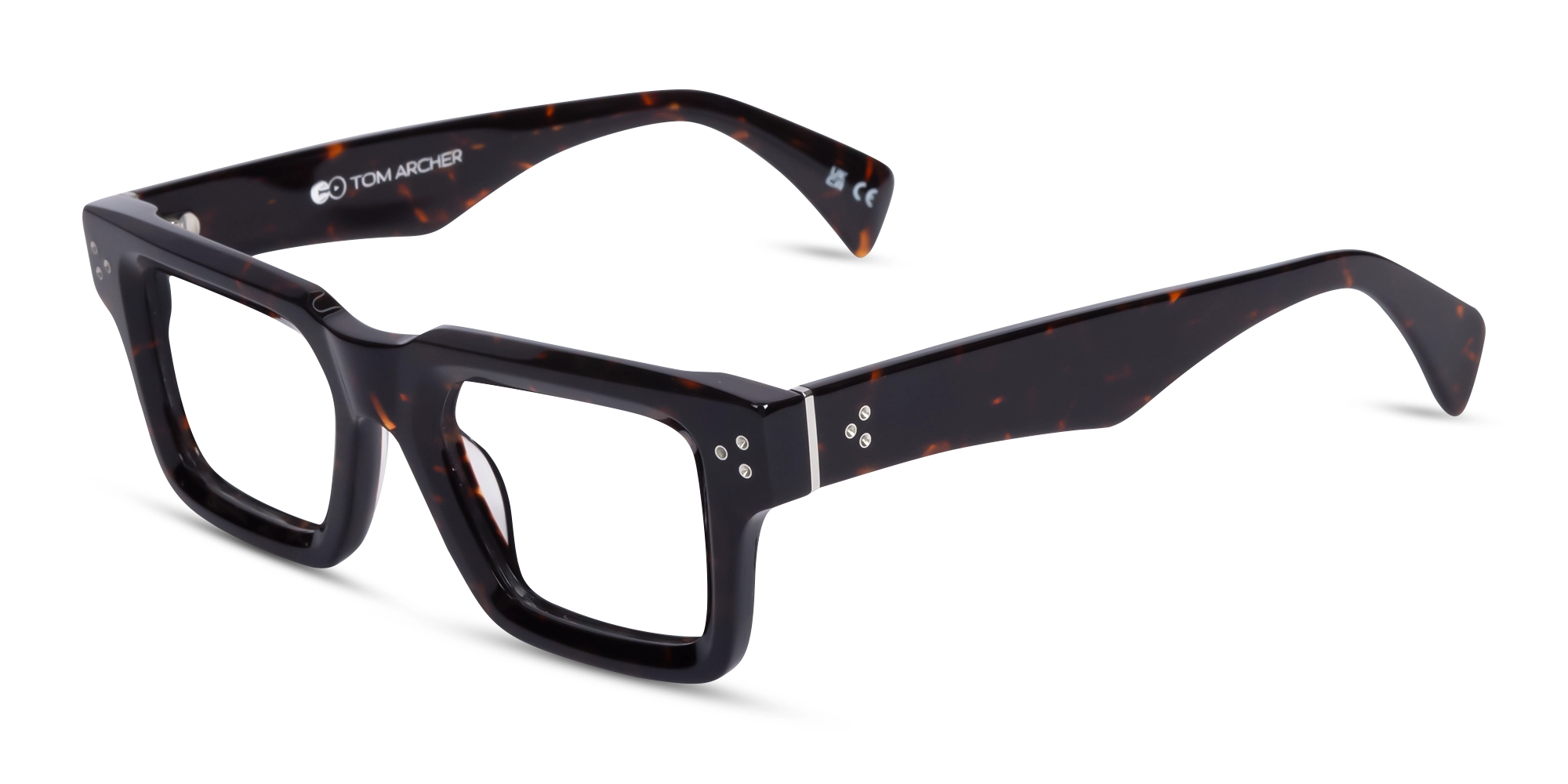 Dark Tortoise Thick Square Glasses