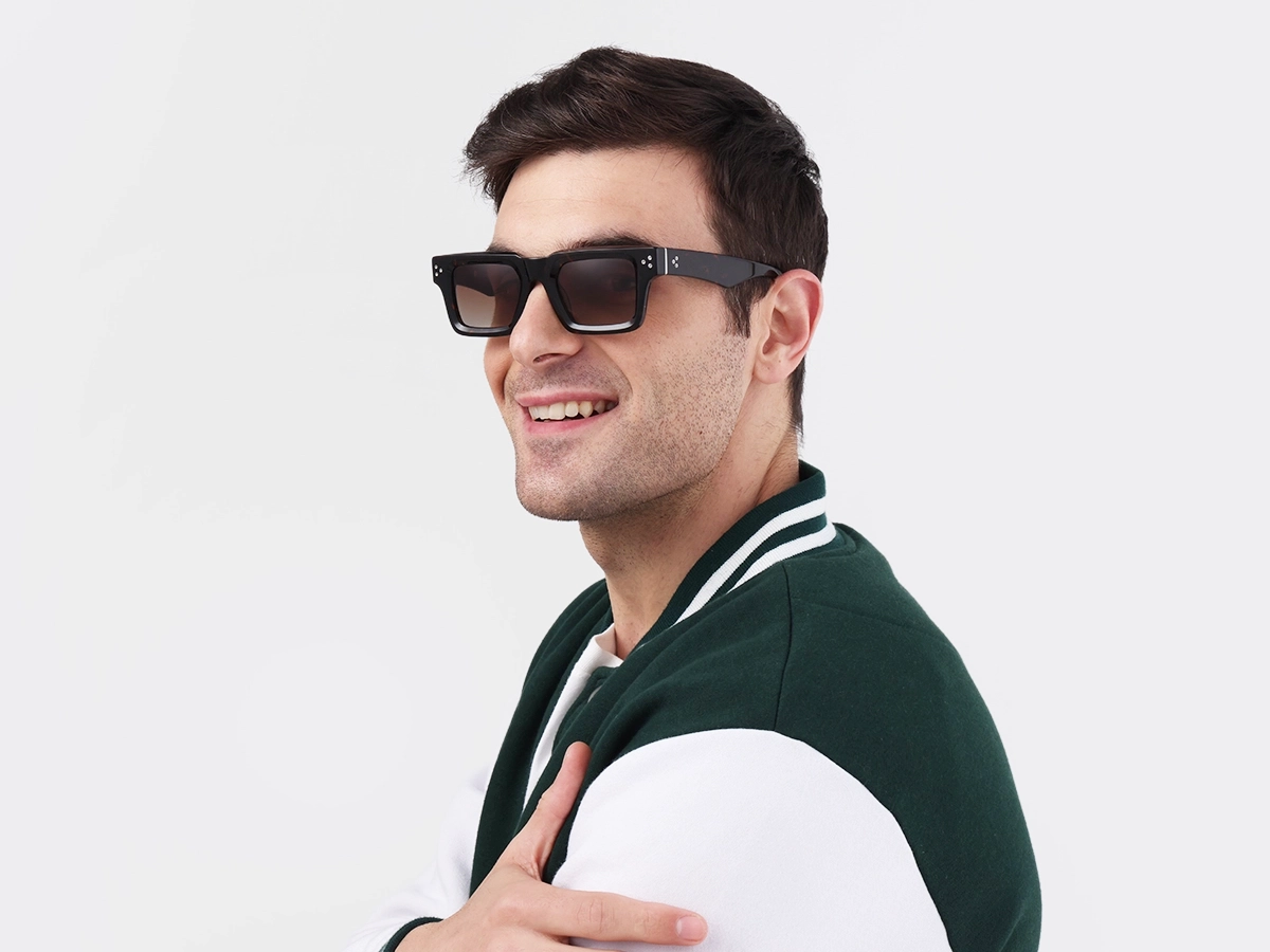 Dark Tortoise Square Acetate Full Rim Sunglasses 41