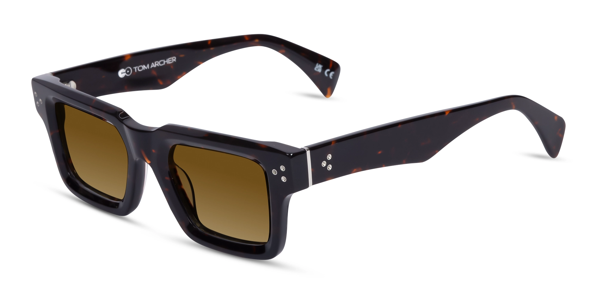 Dark Tortoise Square Acetate Full Rim Sunglasses 2 Dark Tortoise Square Acetate Full Rim Sunglasses 2