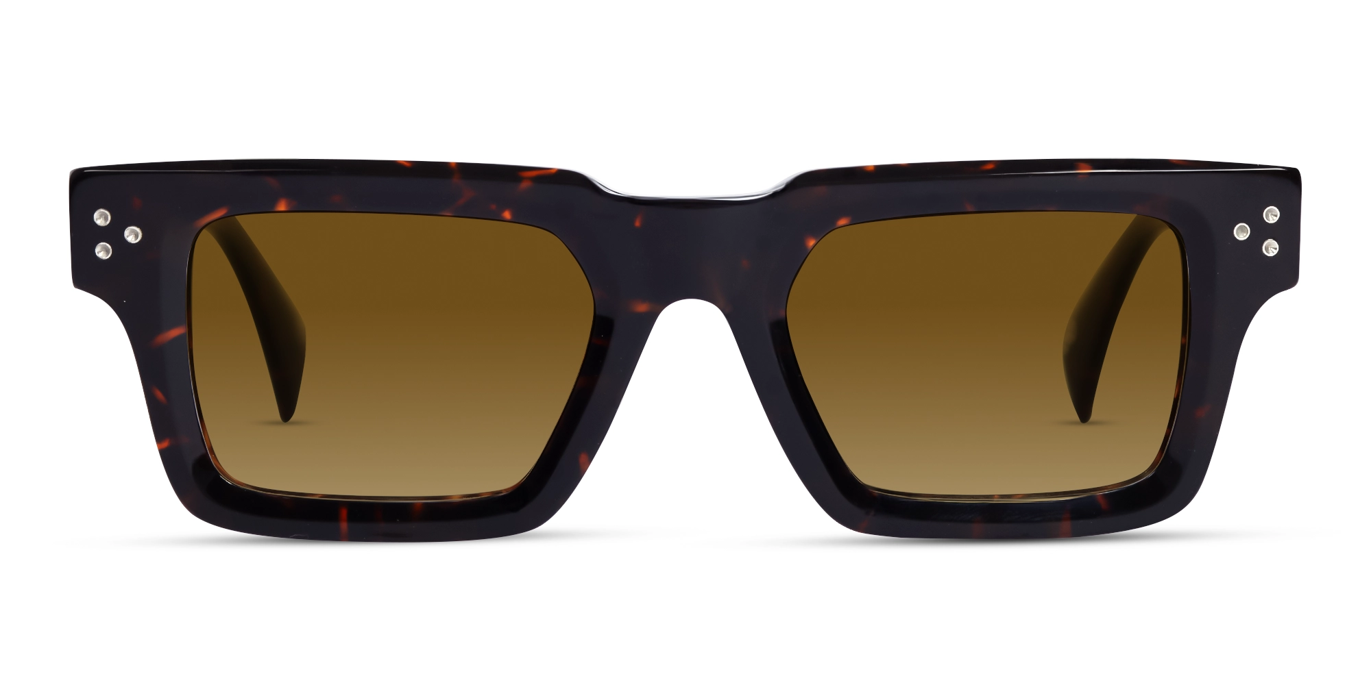 Dark Tortoise Square Acetate Full Rim Sunglasses 1