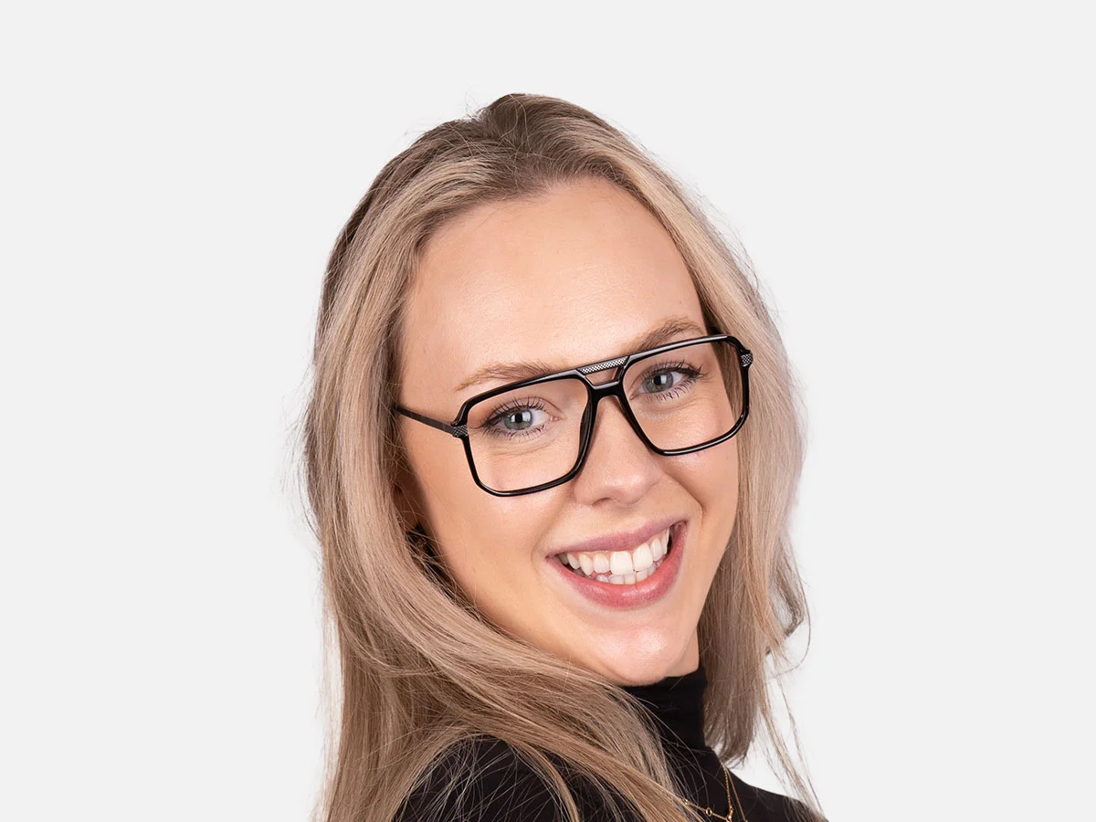 Black Pilot Eyeglasses-7