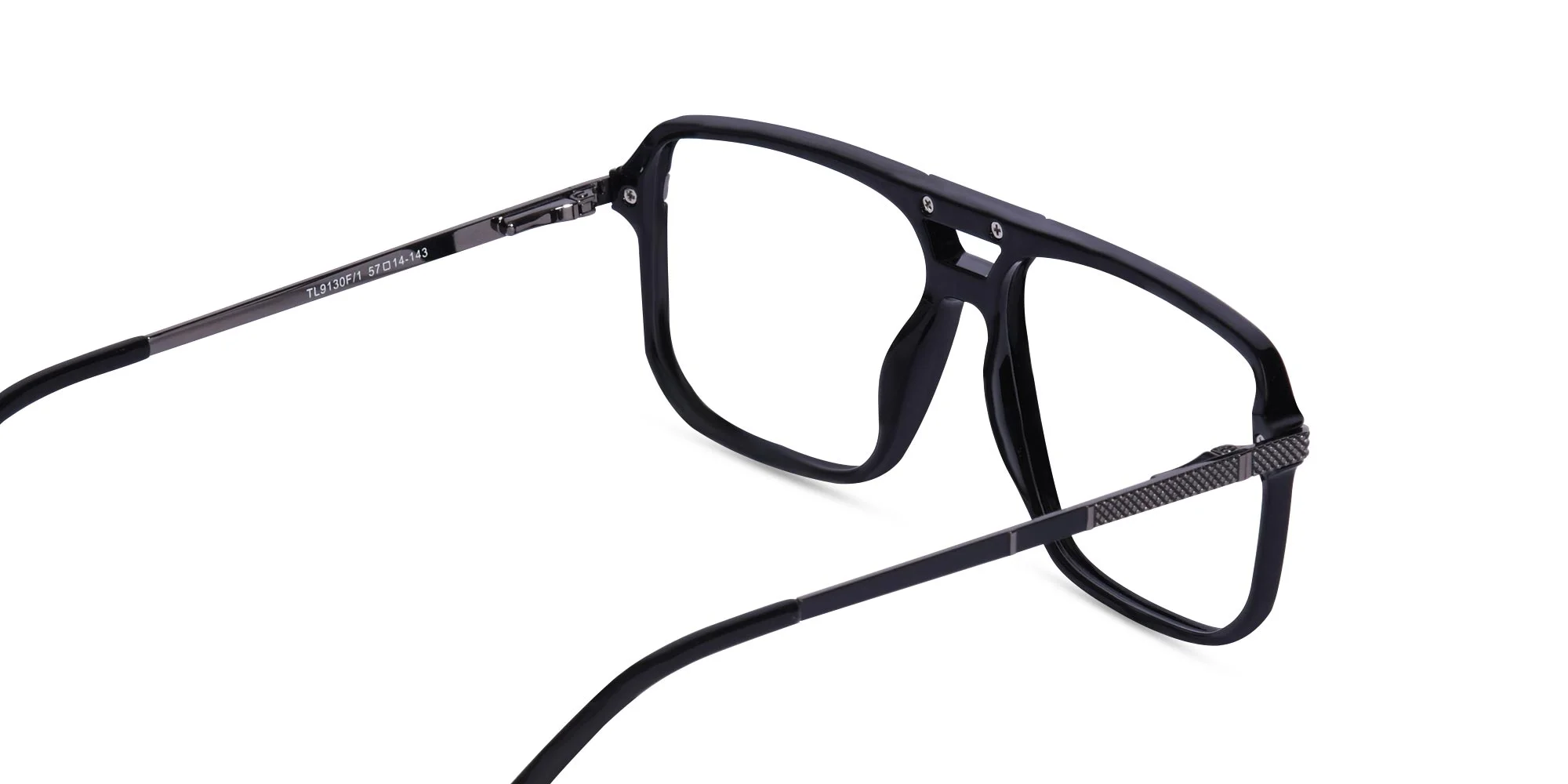 Black Pilot Eyeglasses-5