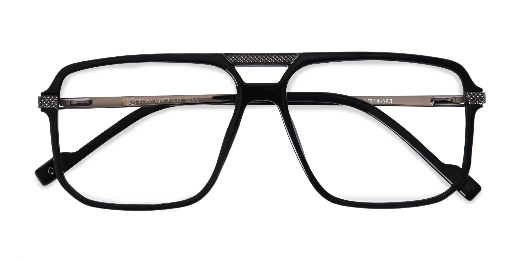 Black Pilot Eyeglasses-6