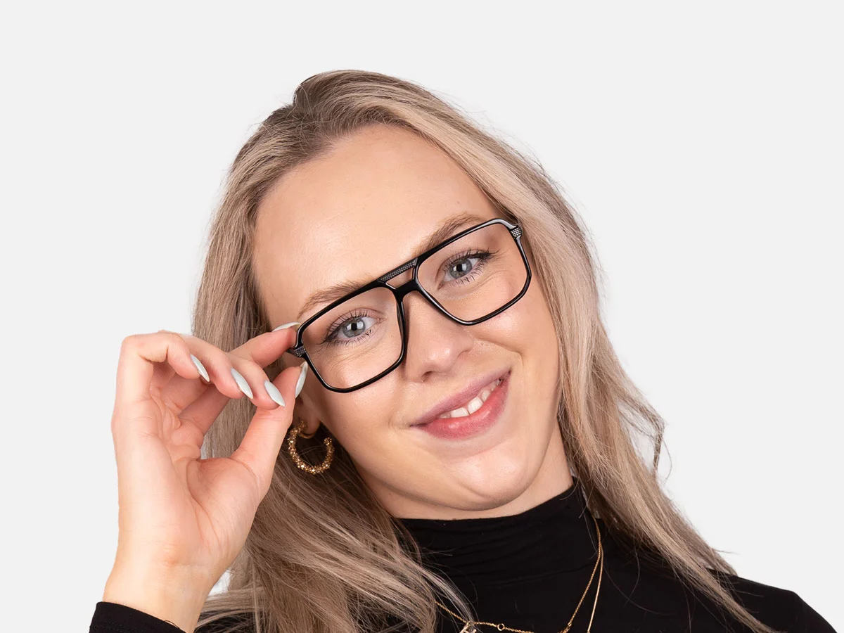 Black Pilot Eyeglasses-7