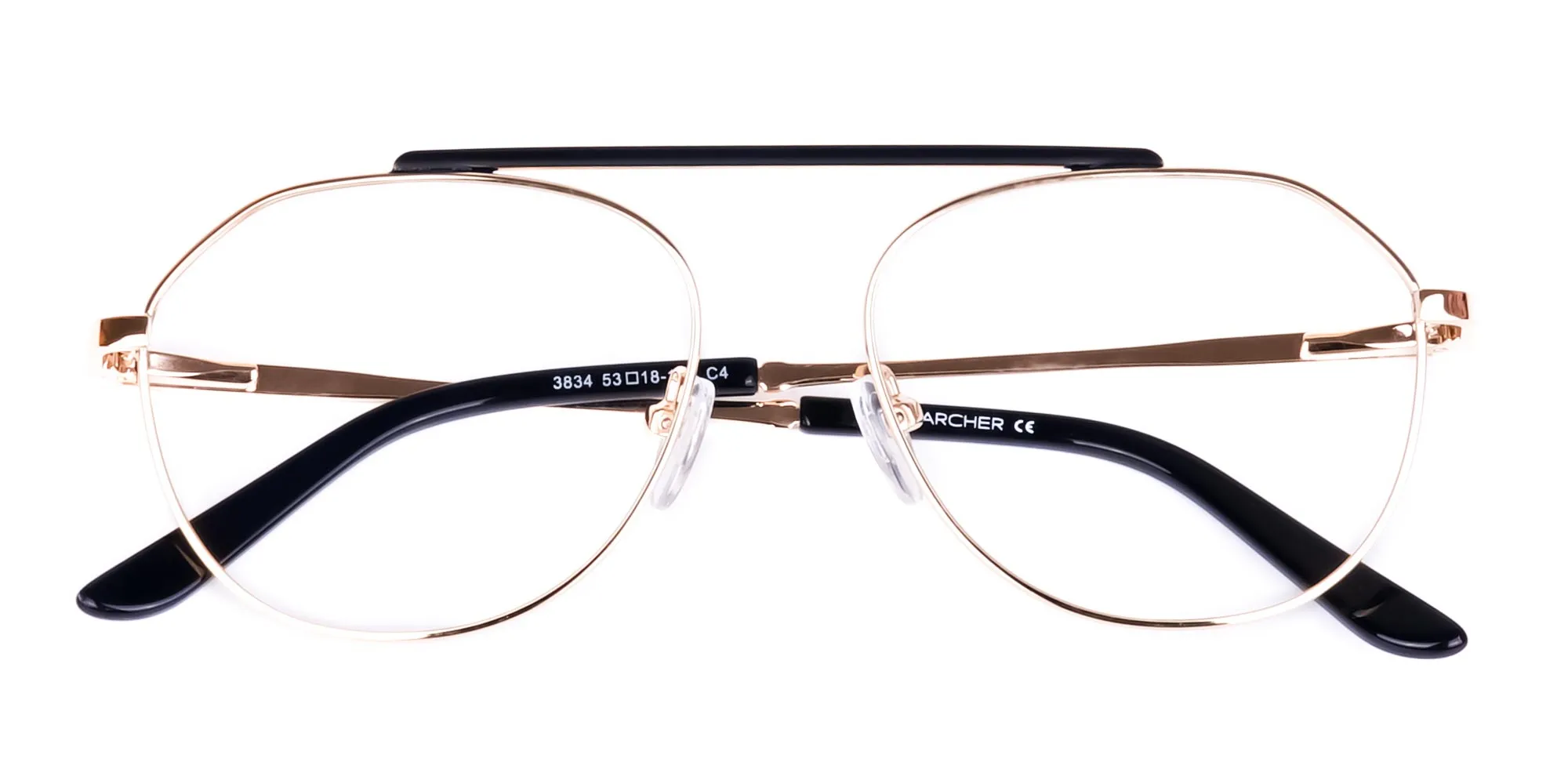 Black and Gold Pilot Glasses-2