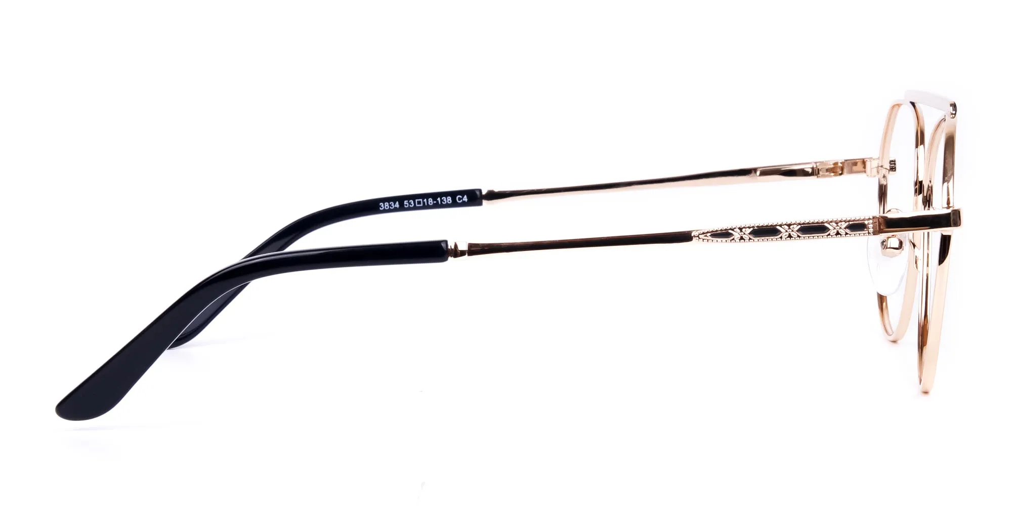 Black and Gold Pilot Glasses-2